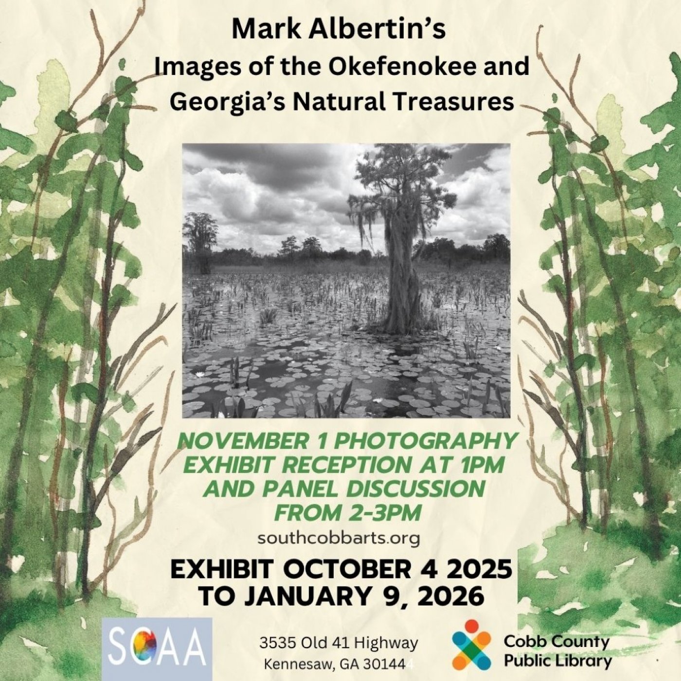 Images of the Okefenokee and Georgia\u2019s Natural Treasures Exhibit and Panel Discussion