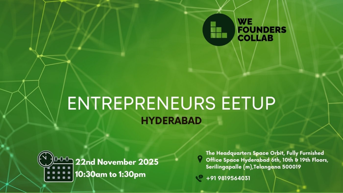 Entrepreneurs Meetup by We Founders Collab Hyderabad 2025