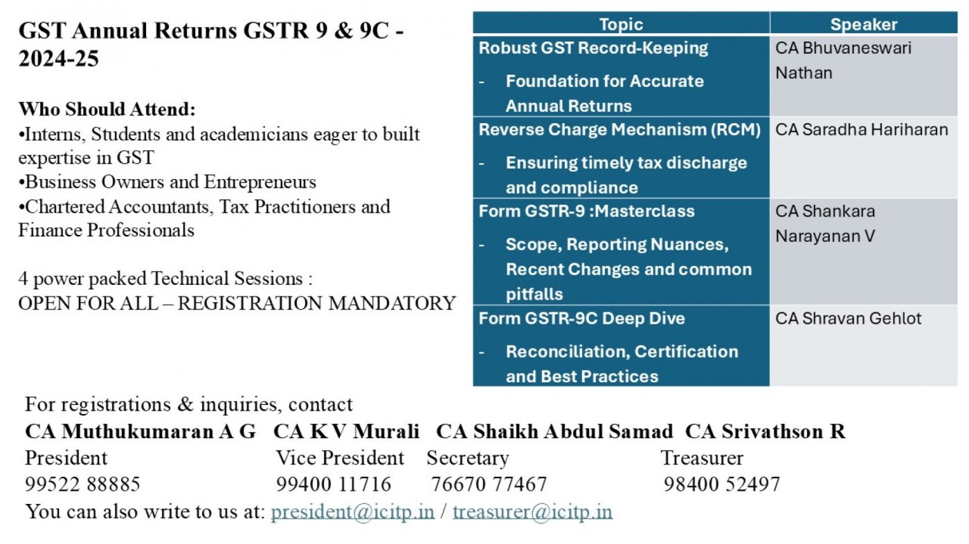 GST Annual Returns GSTR 9 & 9C - 2024-25