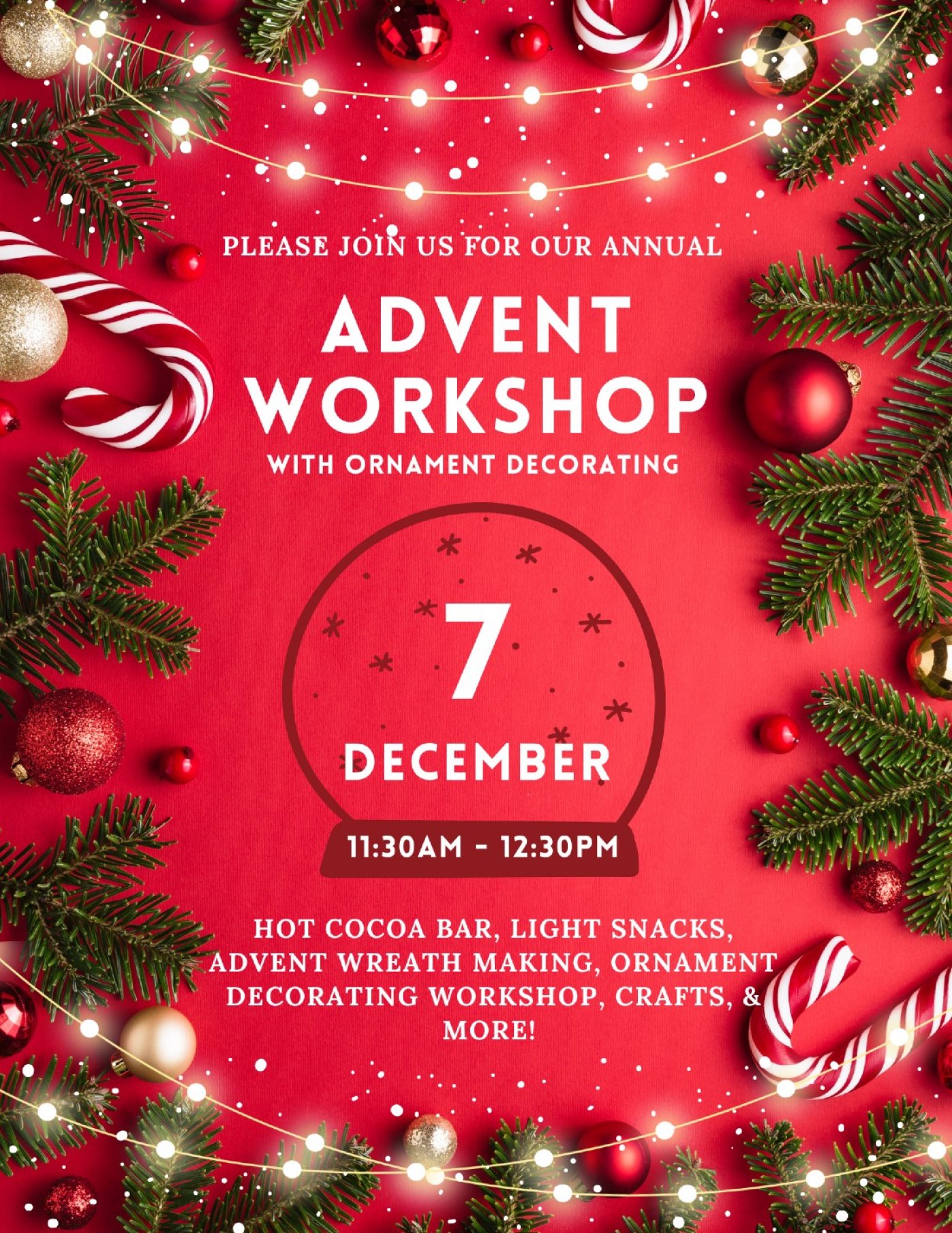 Advent & Christmas Craft Workshop \u2013 Ornament Decorating