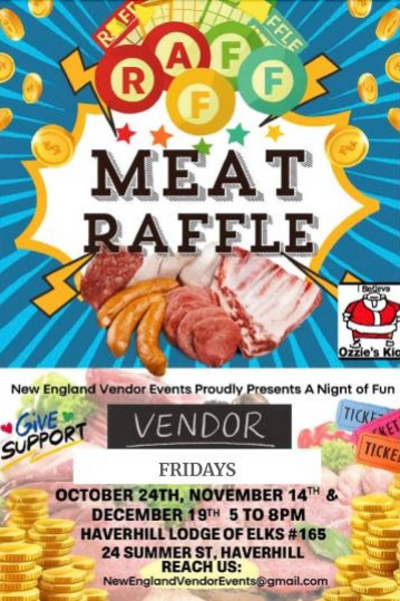 Haverhill Meat Raffle Bingo to benefit Ozzie's Kids