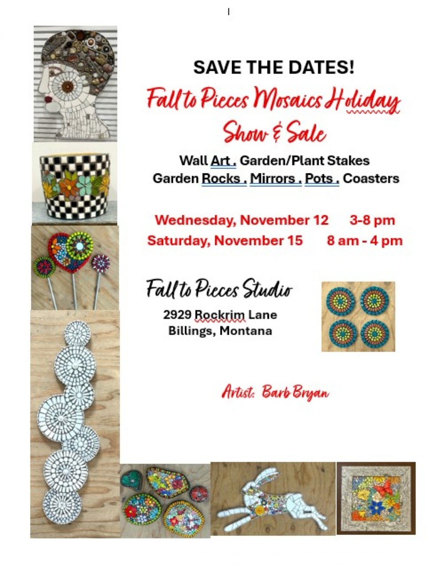Holiday Mosaic Show & Sale