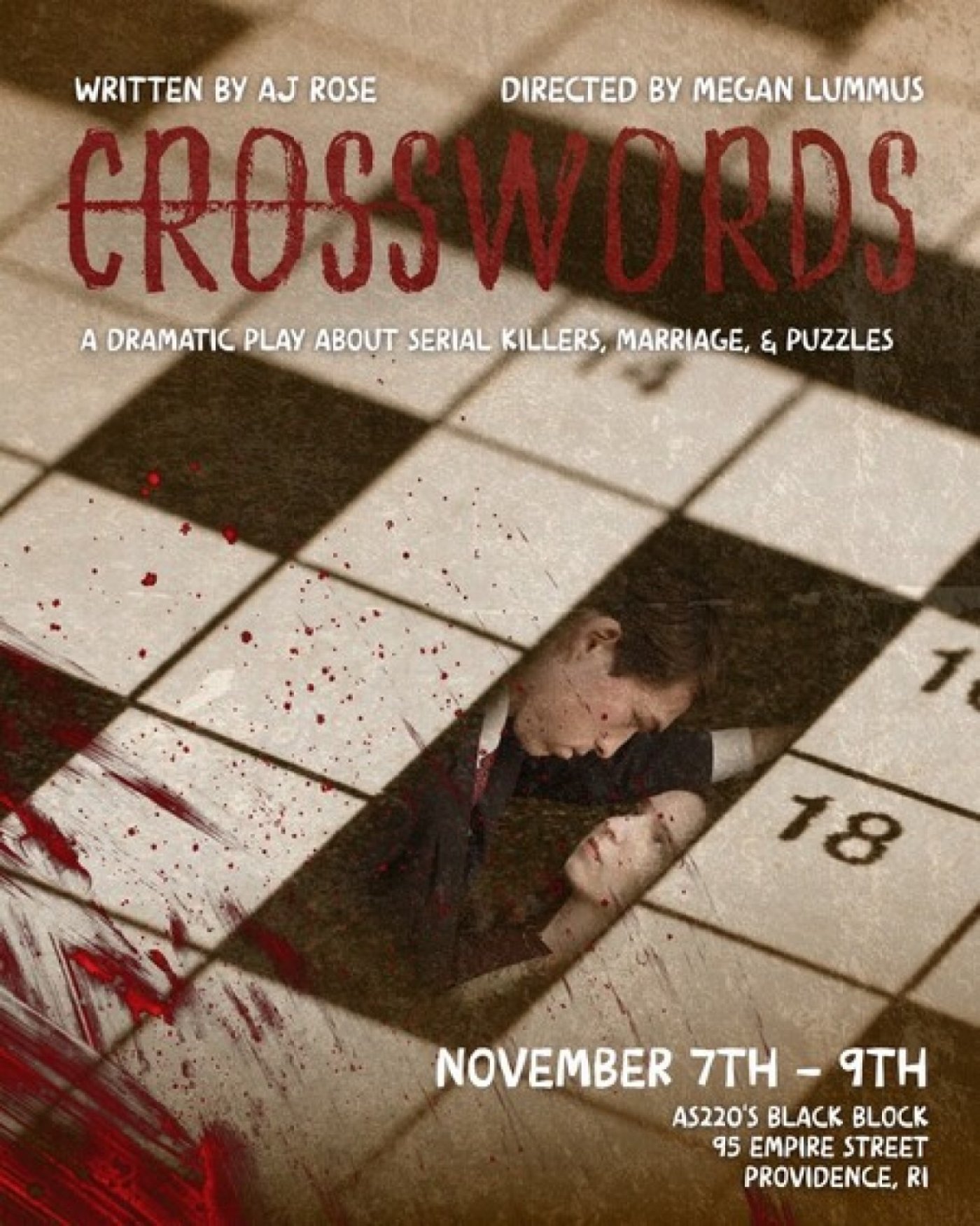 Crosswords - A dramatic play about serial killers, marriage, & puzzles