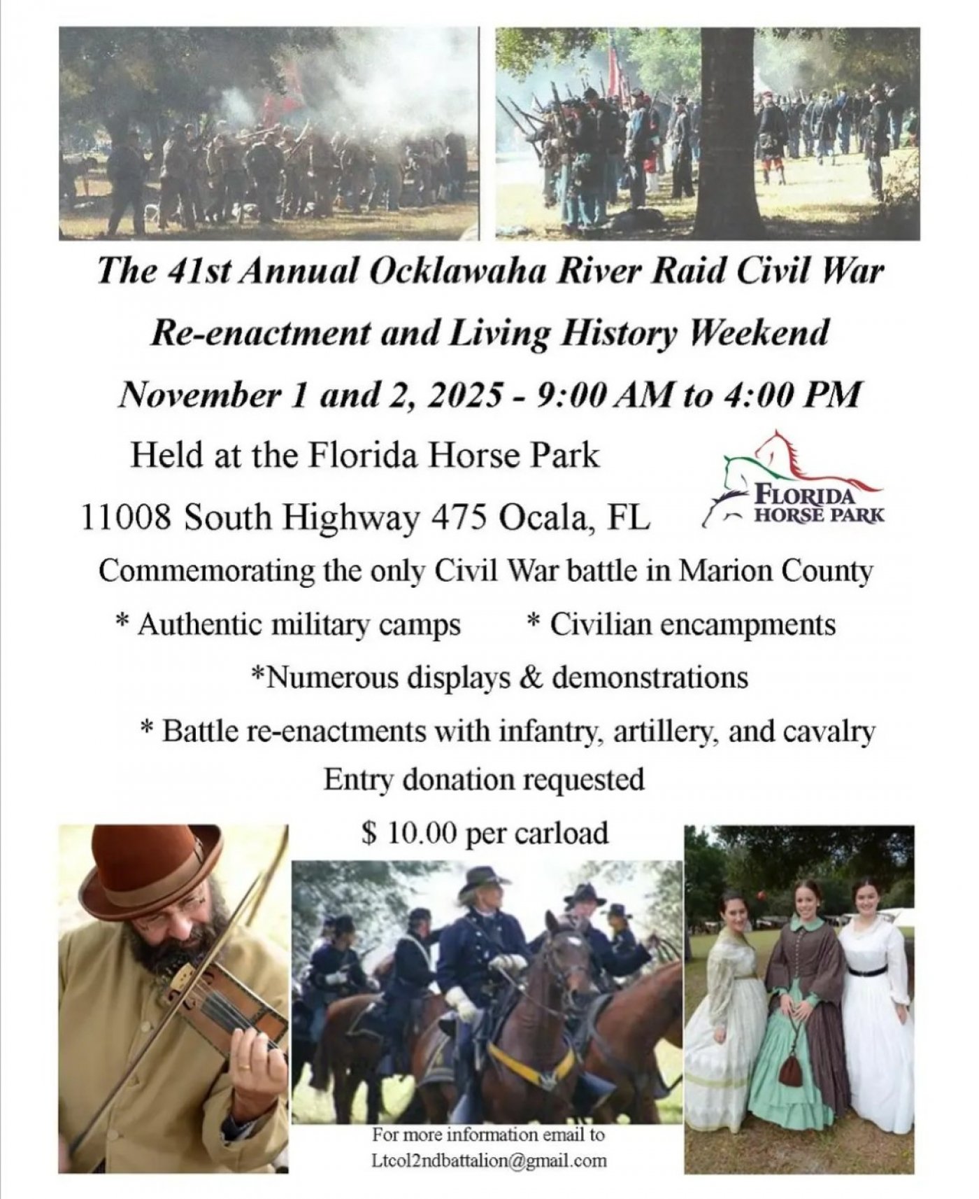 41st Annual Ocklawaha River Raid Civil War Reenactment 