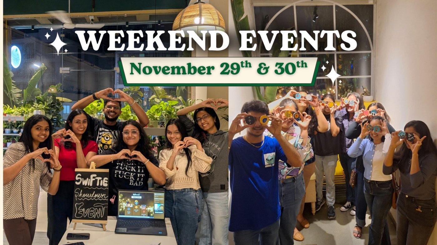 Weekend Events at CPL, Naranpura (Nov 29th & 30th) 