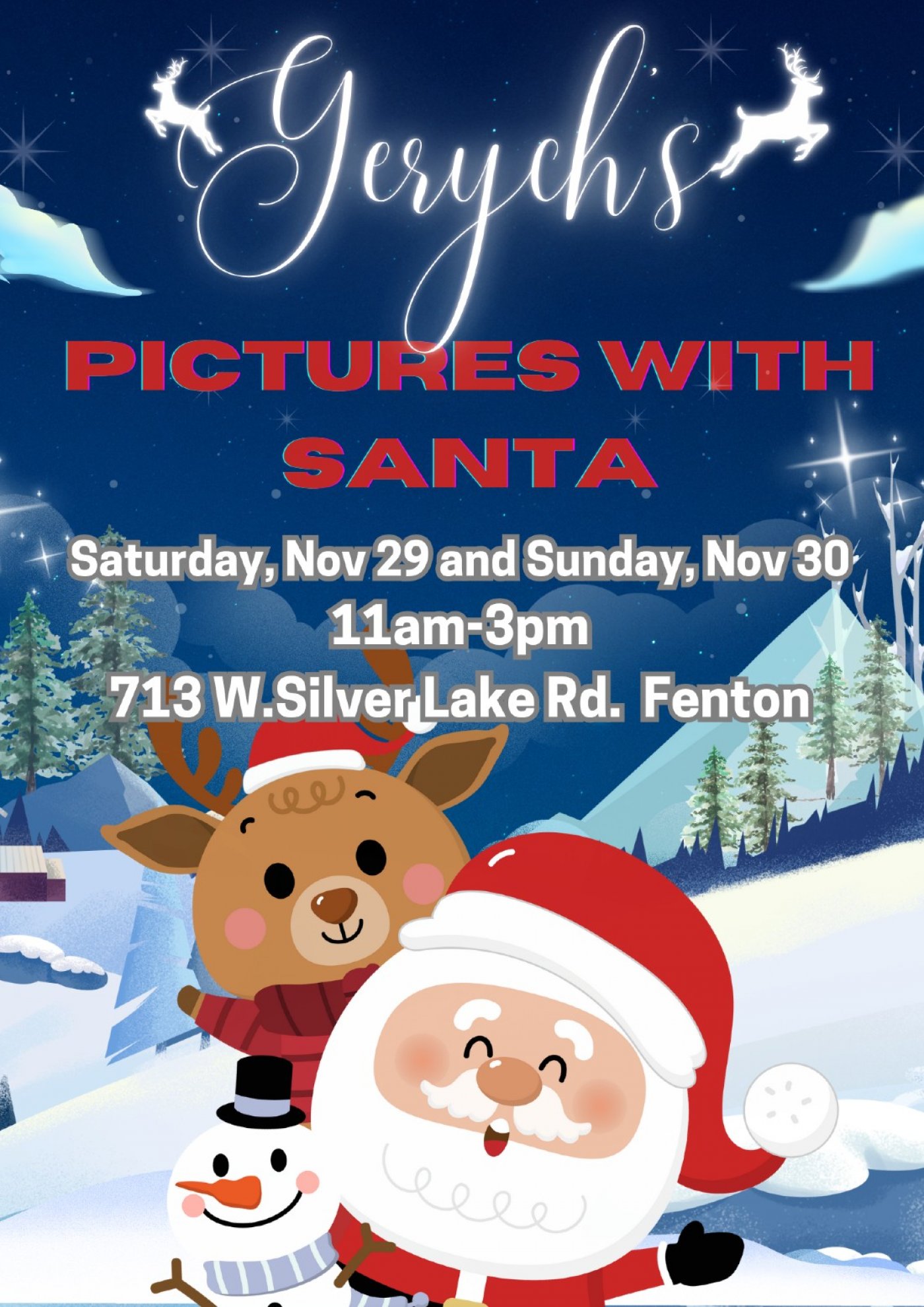 Pictures with Santa and Mrs. Claus