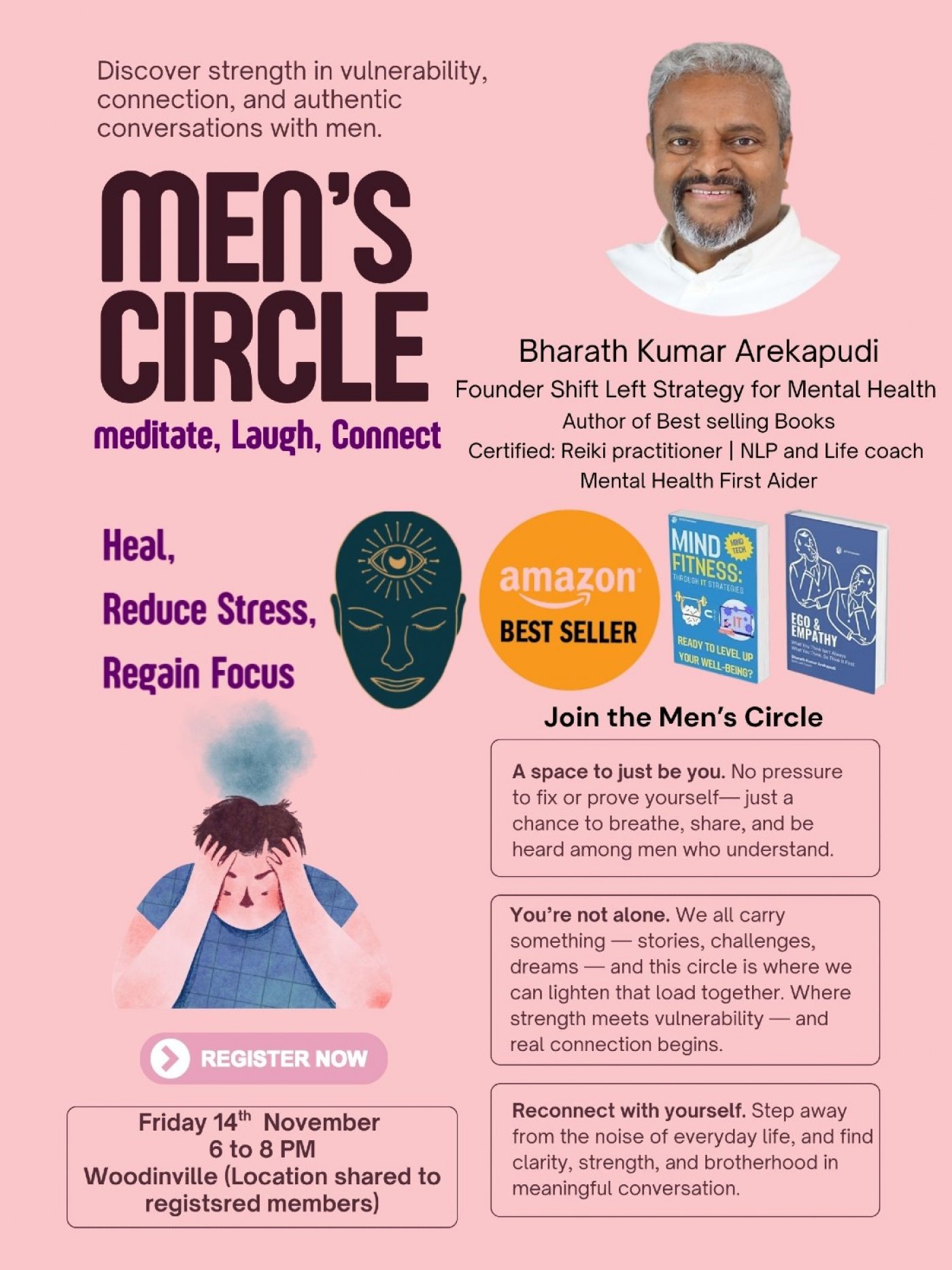 Men\u2019s group for healing \/ growth \/ mindfulness