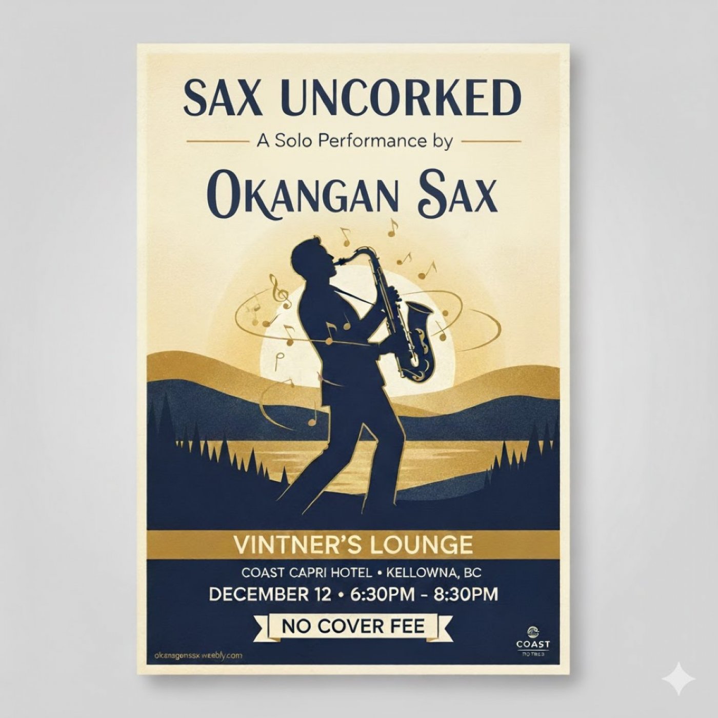 Okanagan Sax - Live Show at Vintner's Lounge (Coast Capri Kelowna)