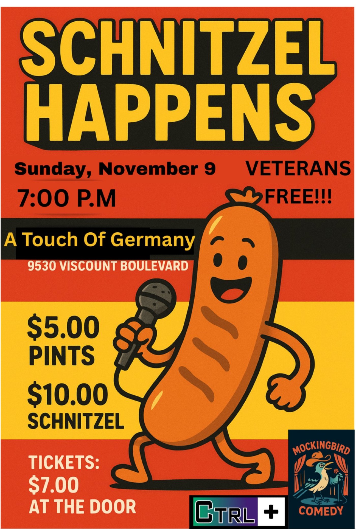 SCHNITZEL HAPPENS: a comedy event