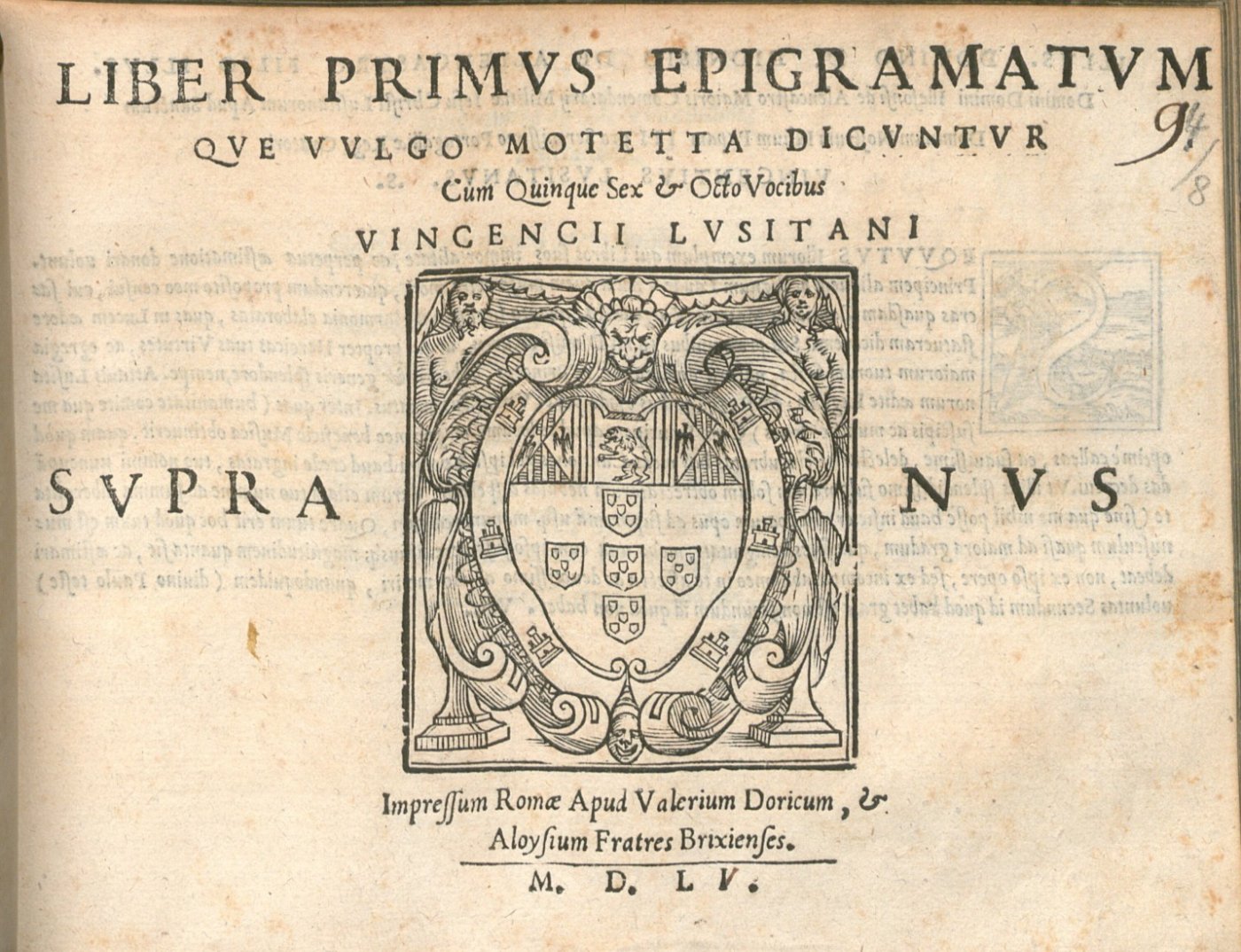 Loving Lusitano: Motets for 4 to 6 Voices by Vicente Lusitano and His Contemporaries