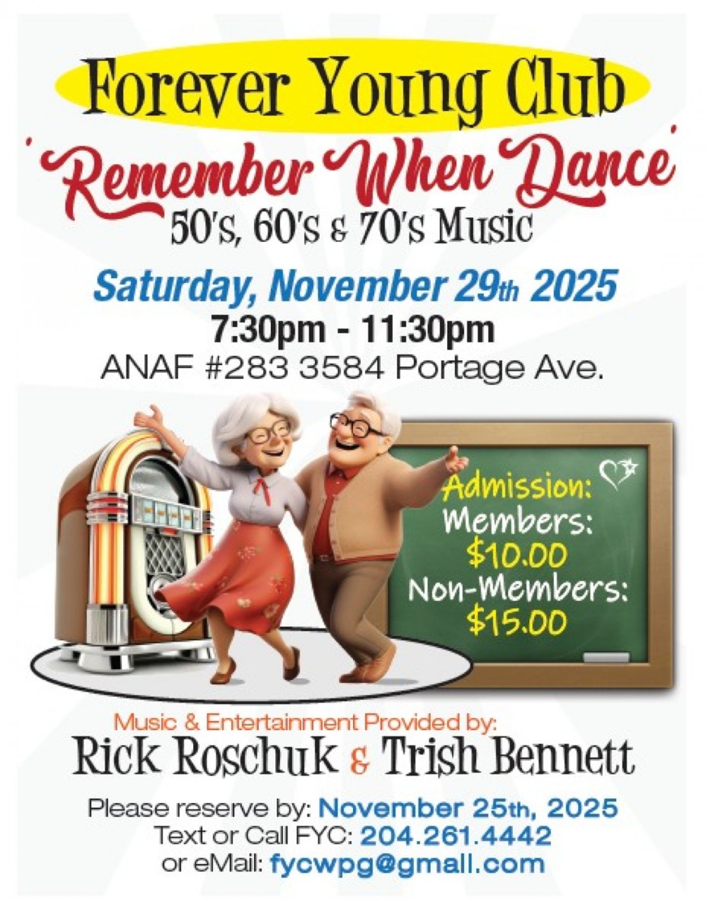 November "Remember When" Dance