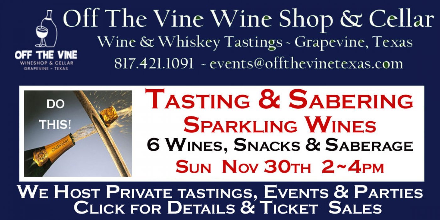 Sparkling Sunday - Wine & Sabers Tasting - 2-4pm