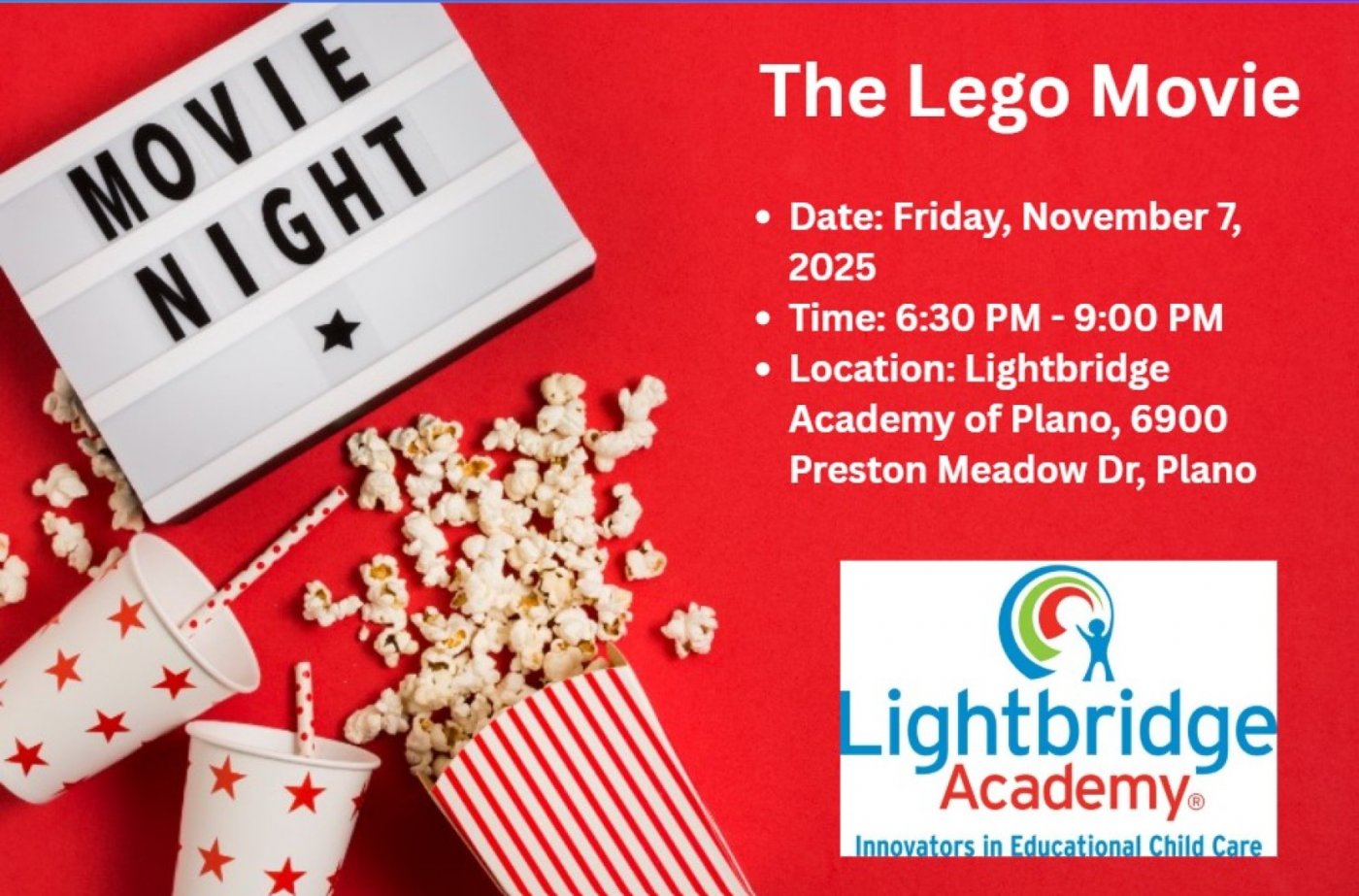 Free Movie Night at Lightbridge Academy of Plano
