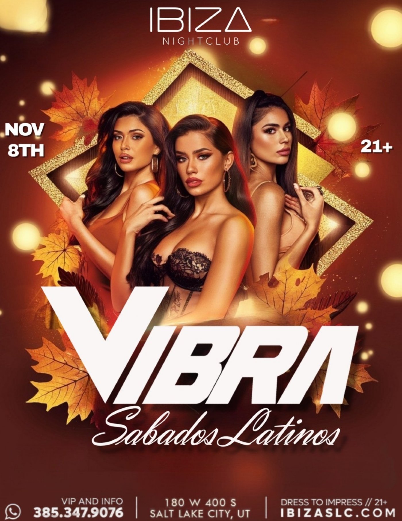 Vibra S\u00e1bados Latinos at Ibiza SLC \u2013 Nov 8