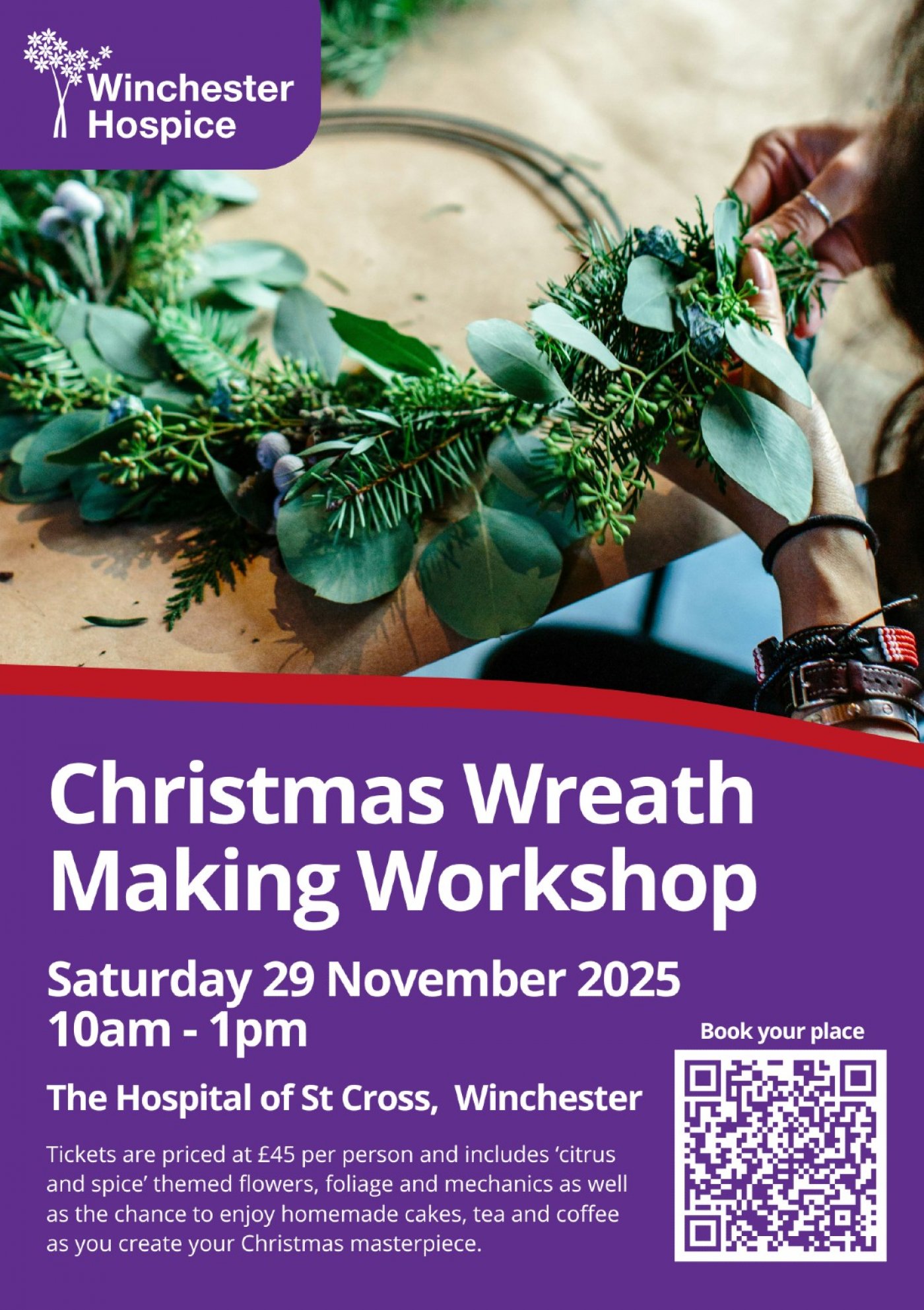 Christmas Wreath Making - In Support of Winchester Hospice