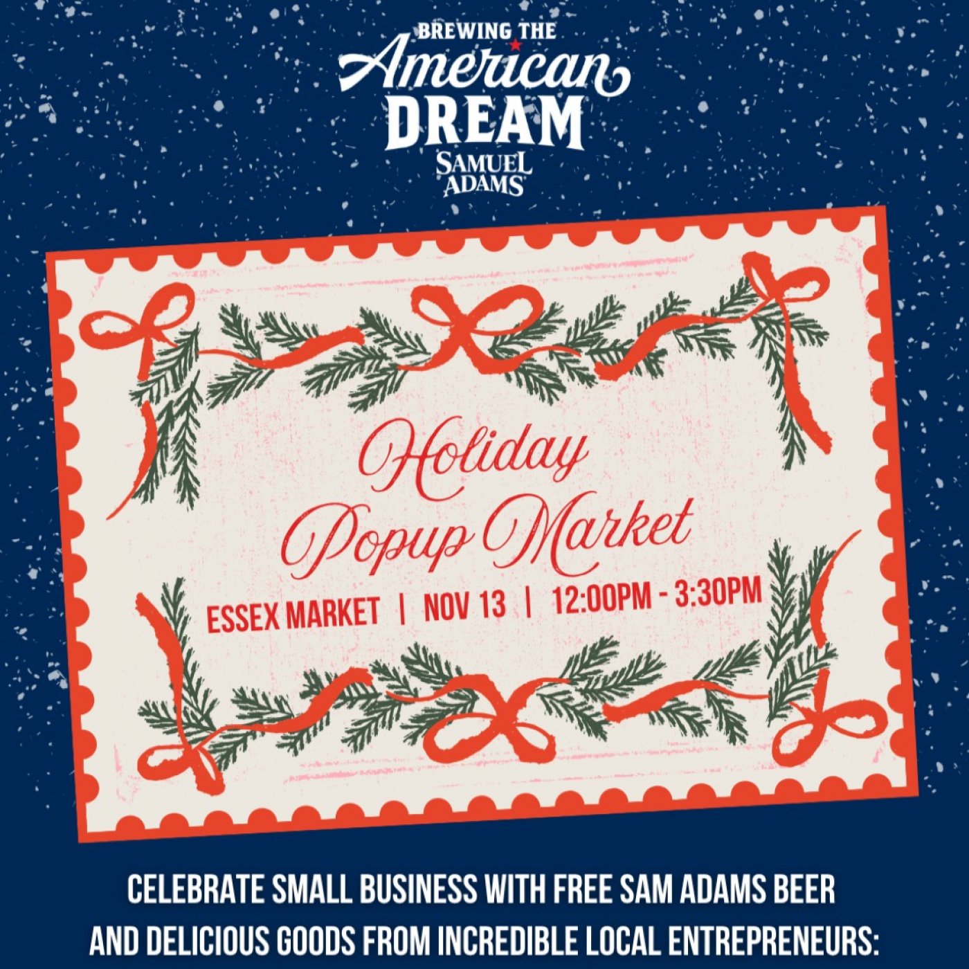 Samuel Adams Brewing the American Dream Holiday Market
