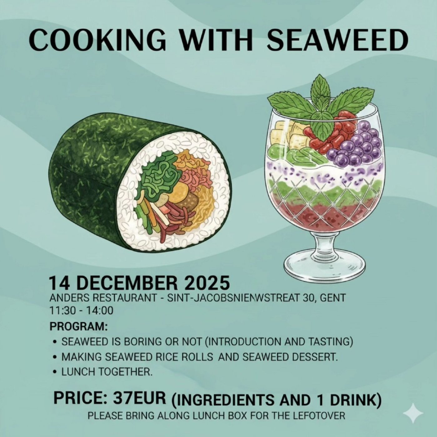 Cooking workshop: Seaweed is boring or not? (asian recipes)