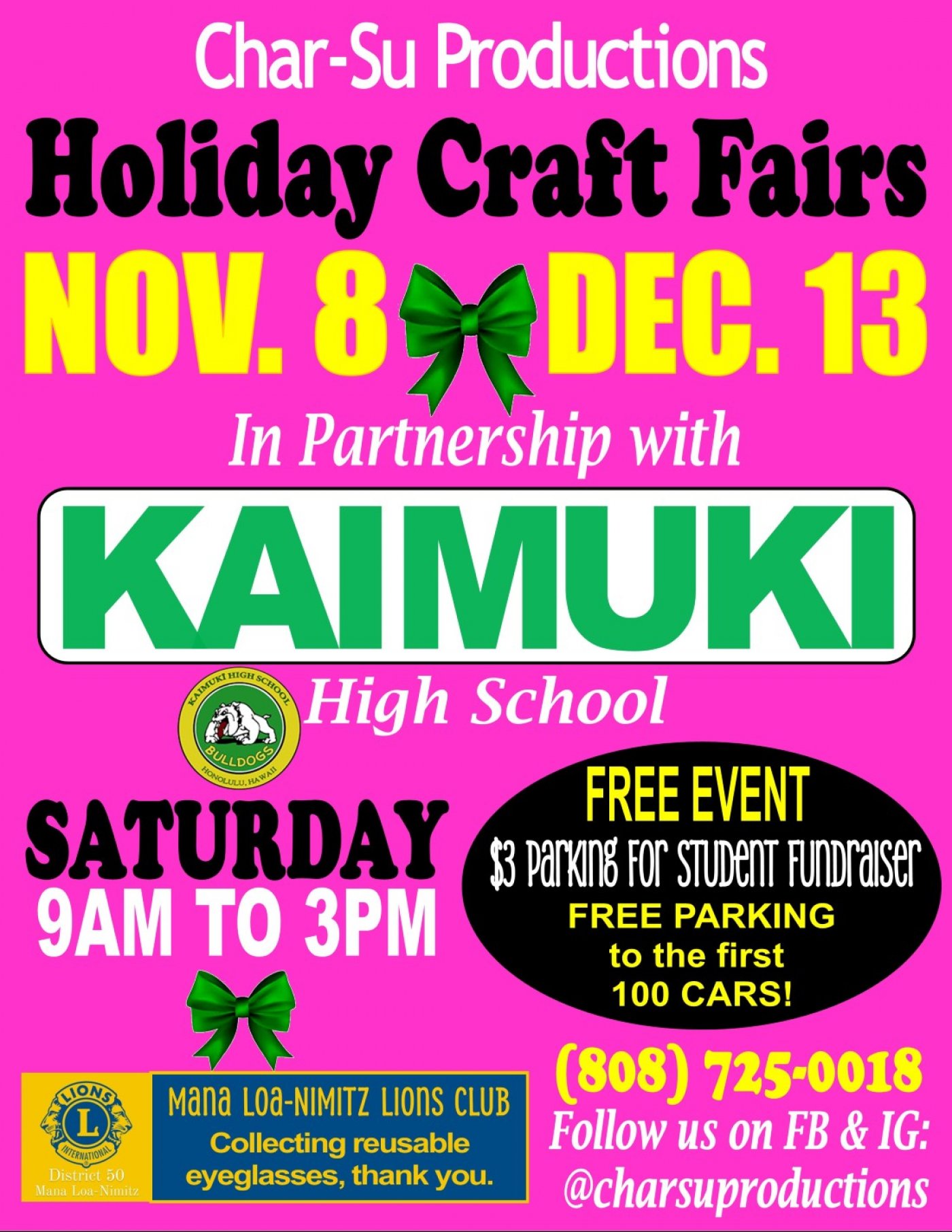 Stop 'n Shop @ Kaimuki High School (Holiday Craft Fair)