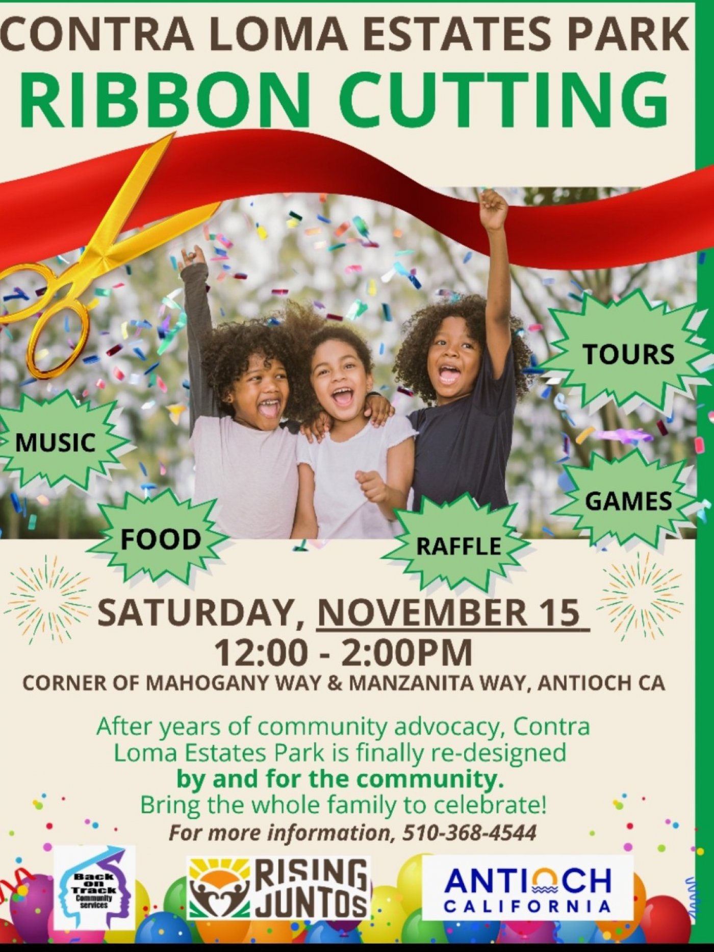 Ribbon Cutting Ceremony Contra Loma Estates Park