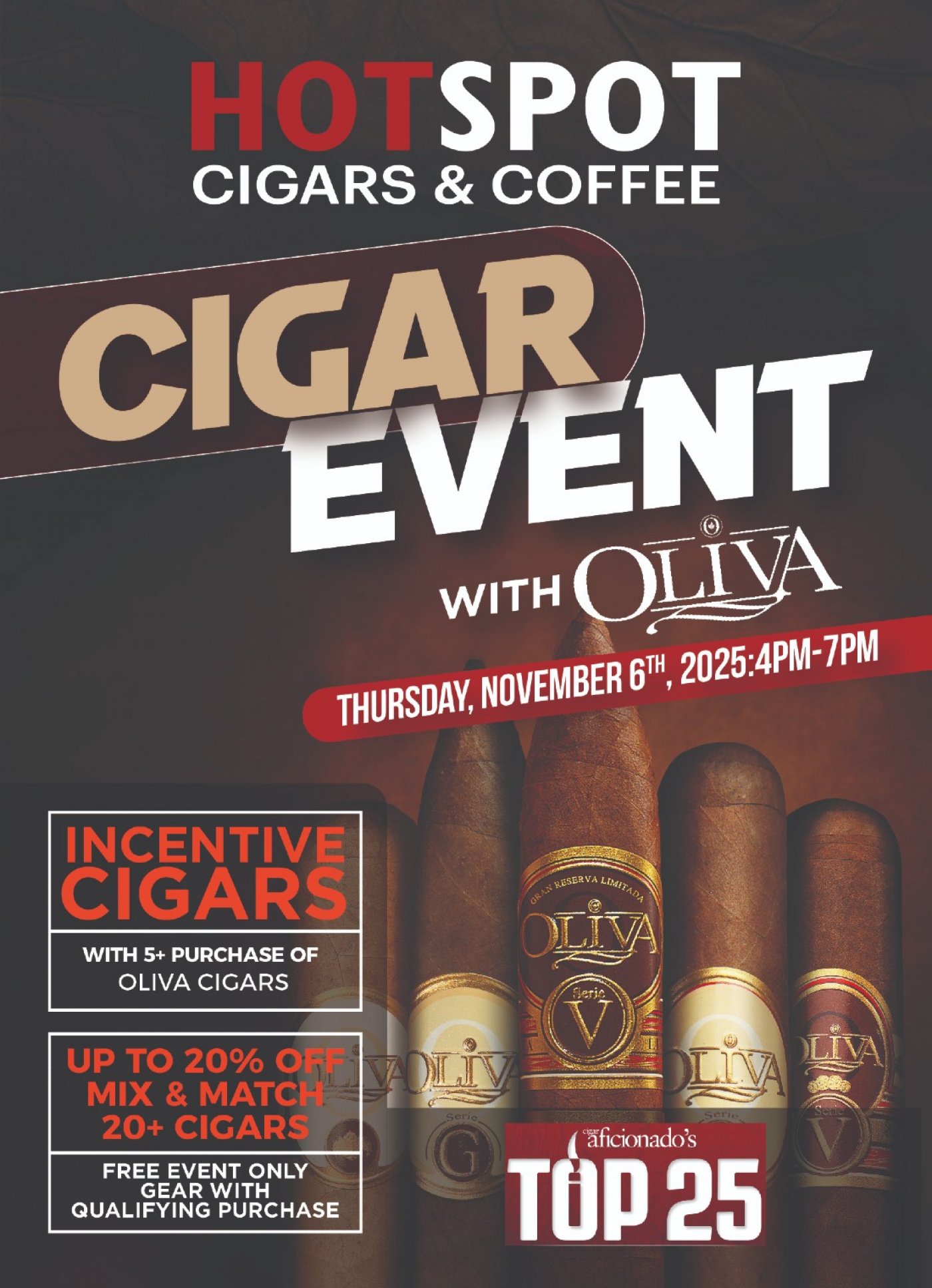 Cigar Event with Oliva Cigar Company