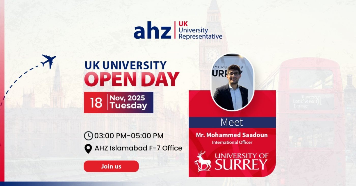 University of Surrey Open Day @ AHZ Islamabad F-7 Office