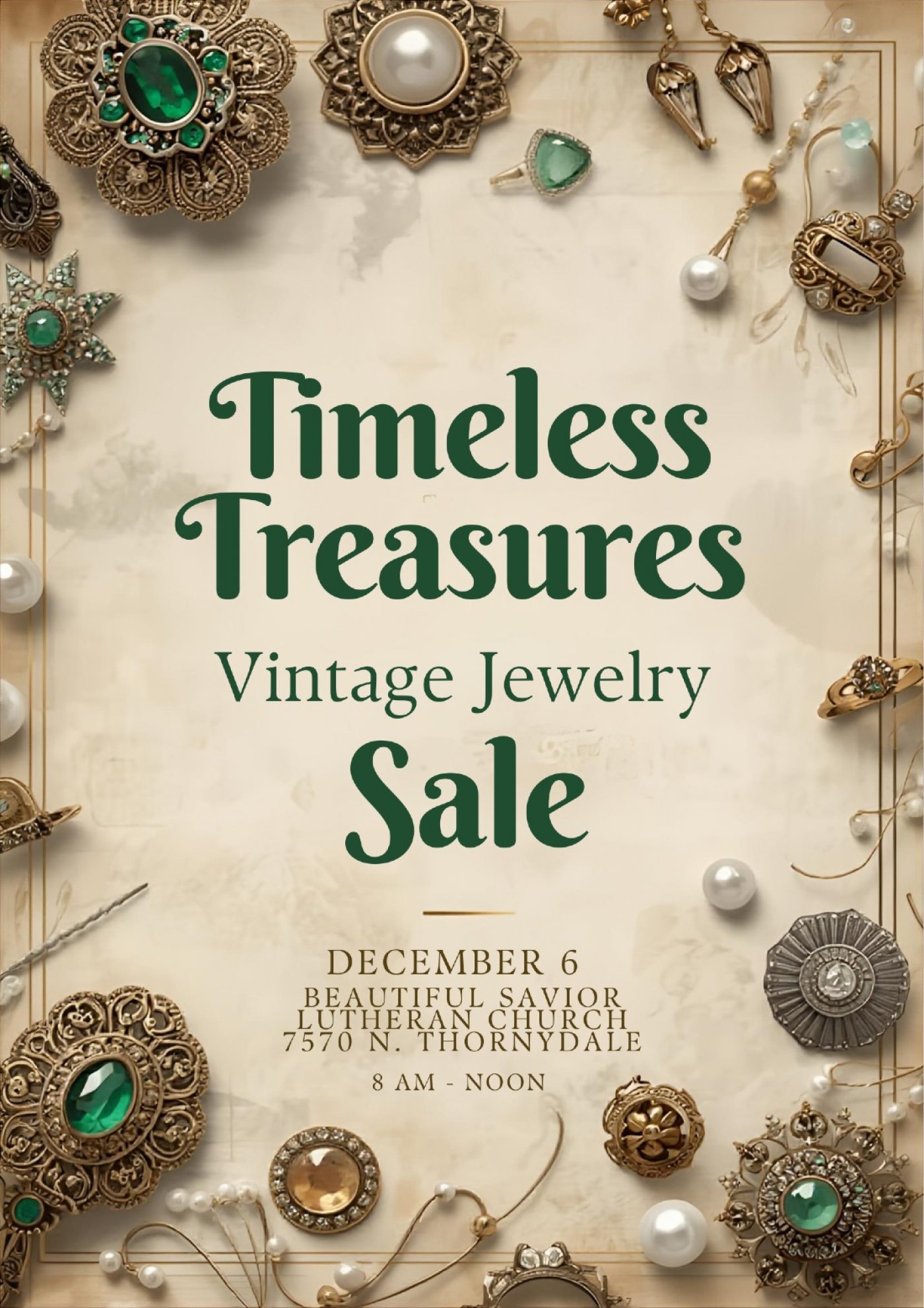 Vintage Jewelry Sale for Charity