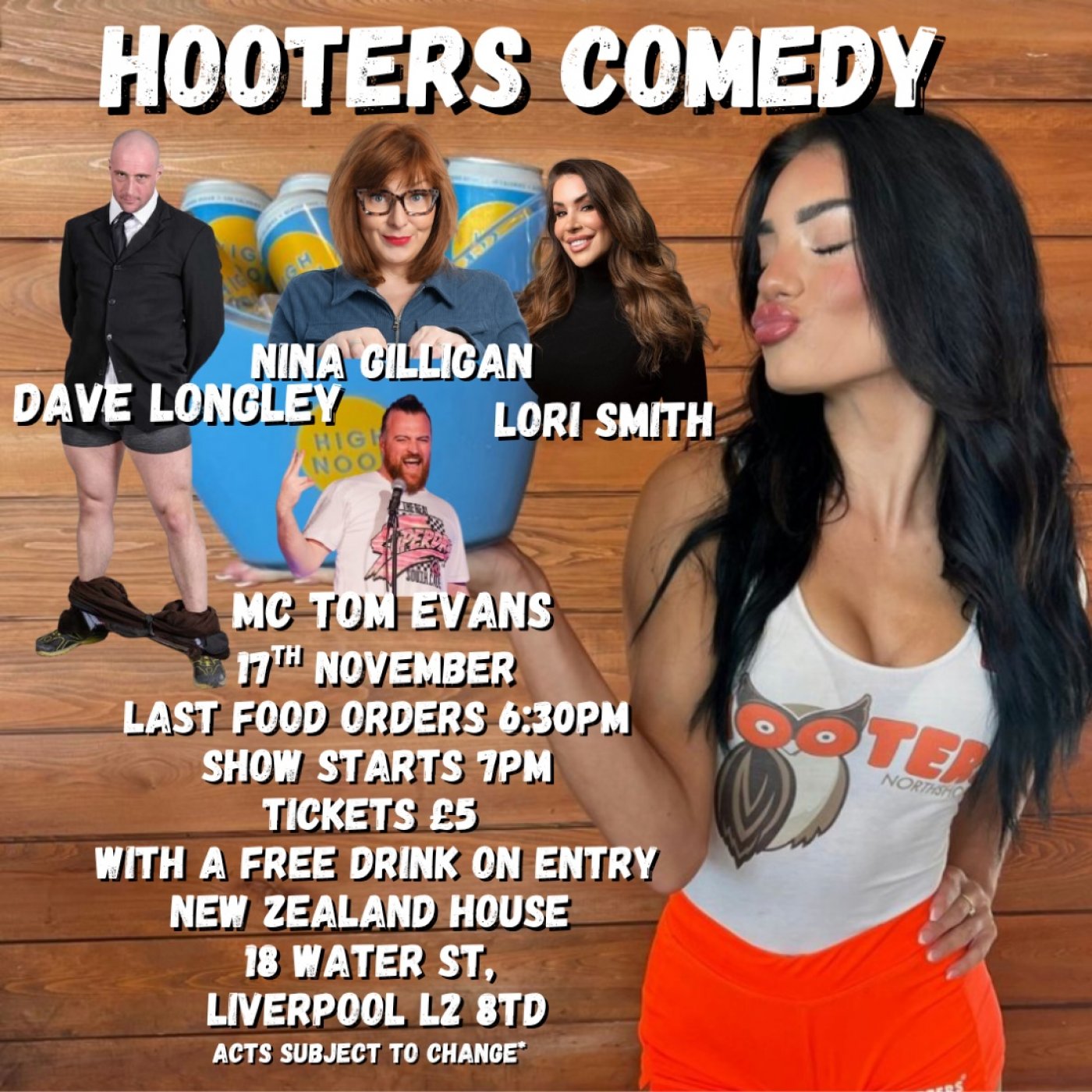 Monday Comedy Night at Hooters 