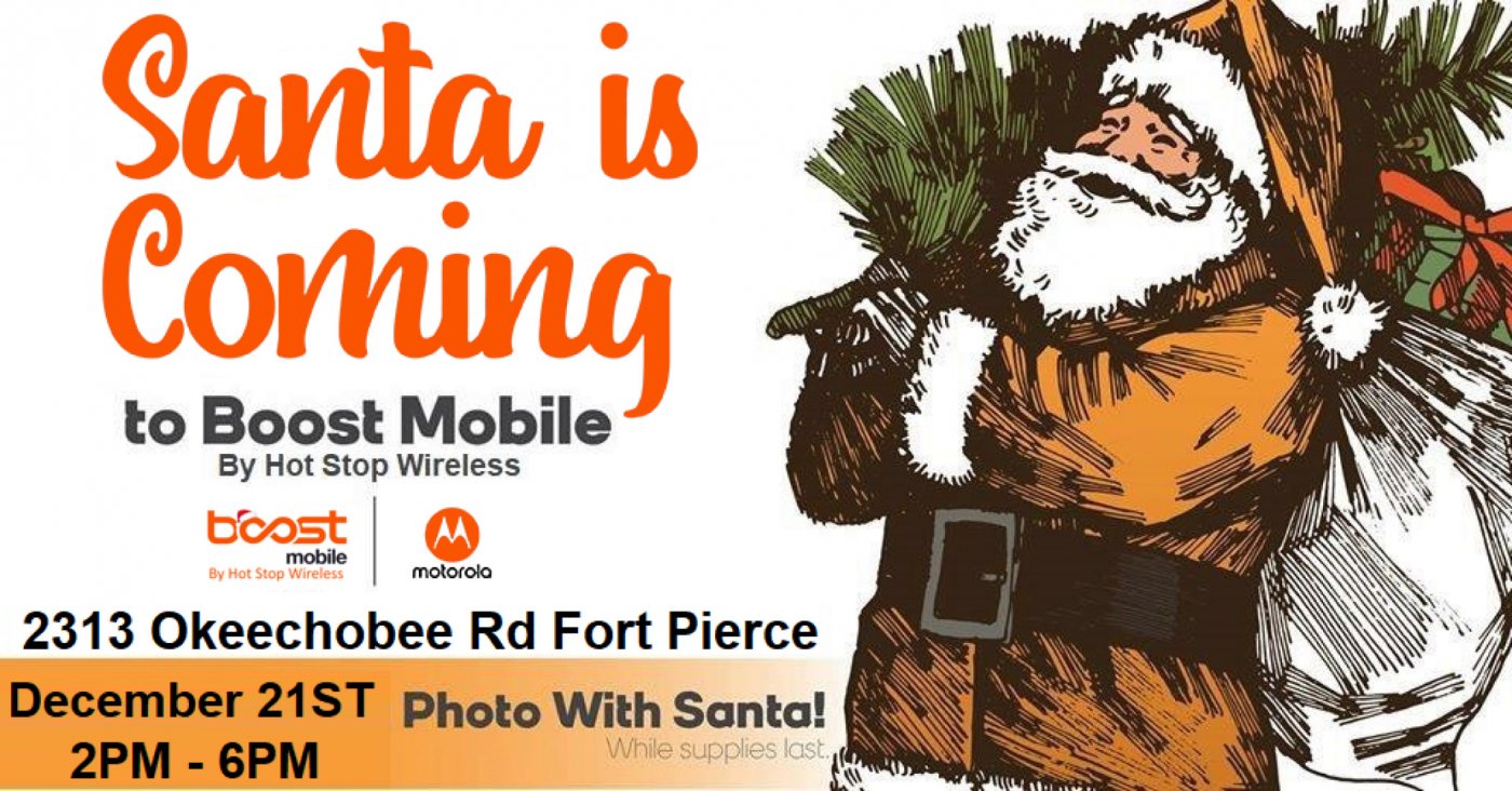 Boost Mobile Holiday Bash ( Free Pictures With Santa & More ) Like & Share