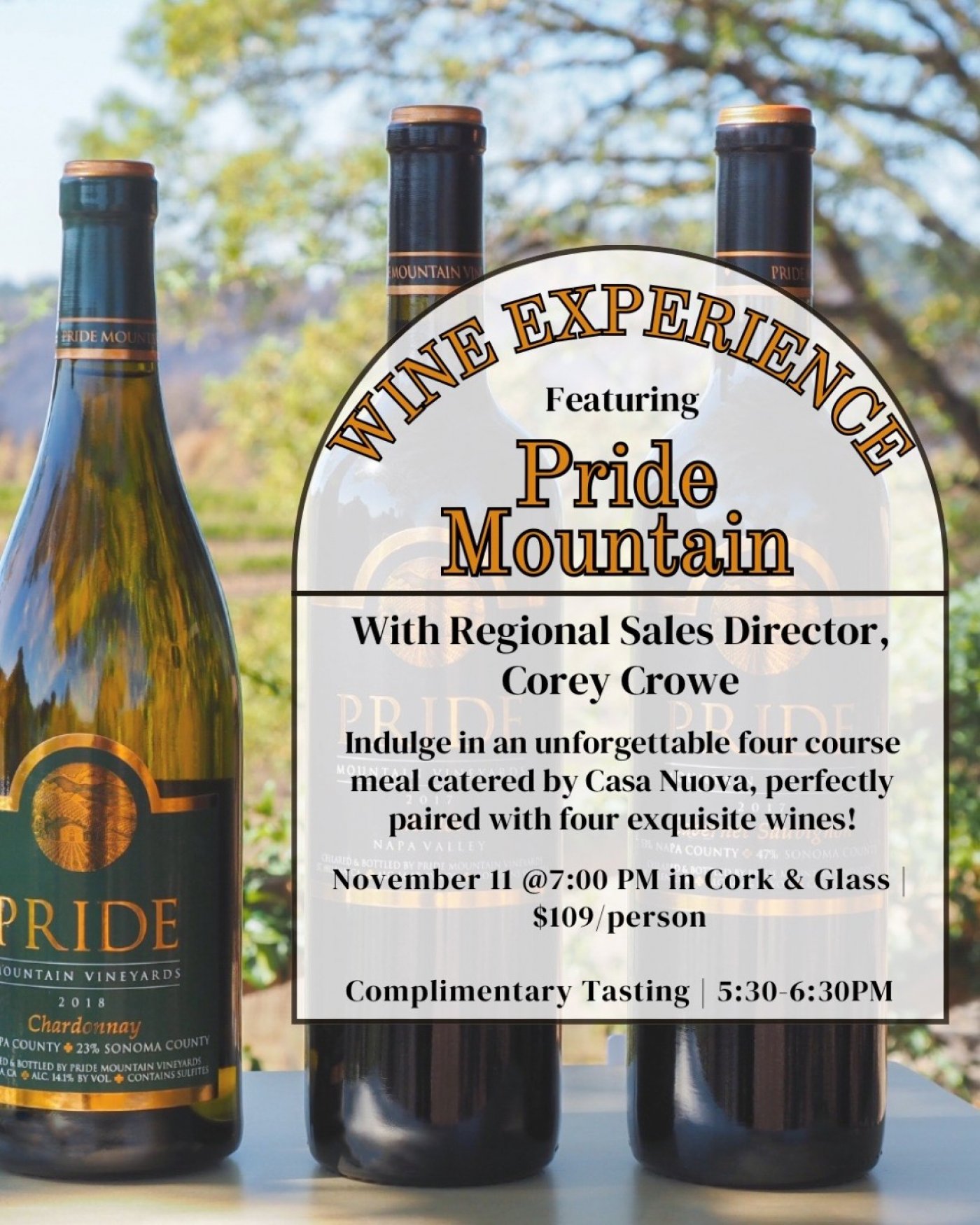 Join us for a spectacular evening of food, wine, and celebration! 