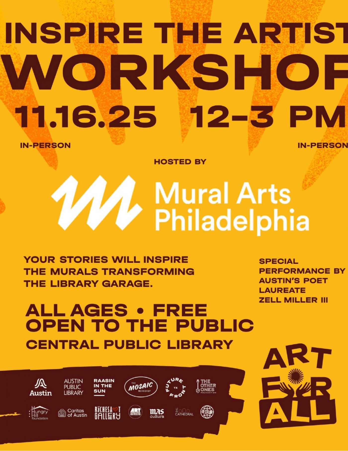 Austin nonprofit Raasin in the Sun\u2019s new art initiative, ART for ALL, hosts second public workshop