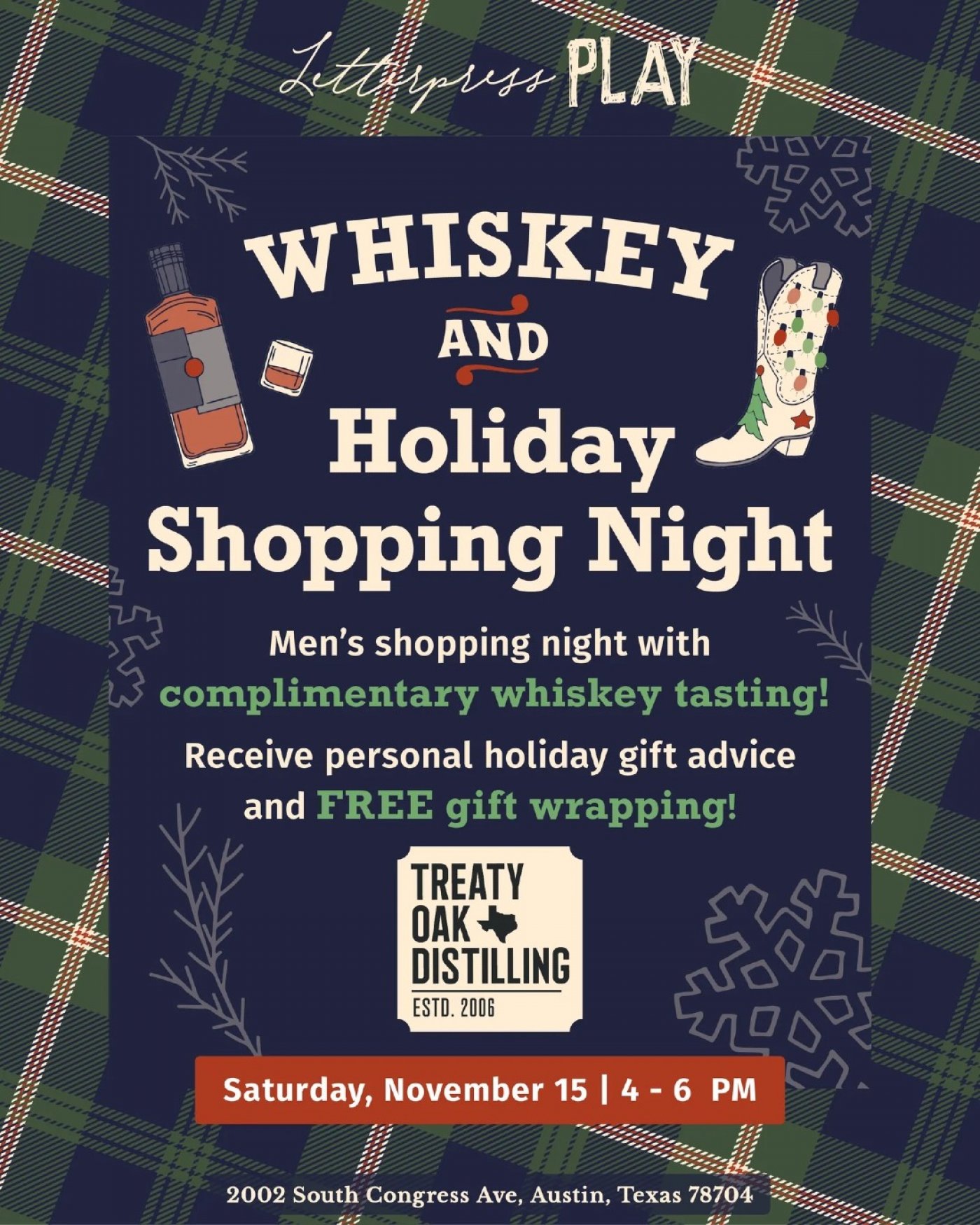 Whiskey & Shopping Holiday Night