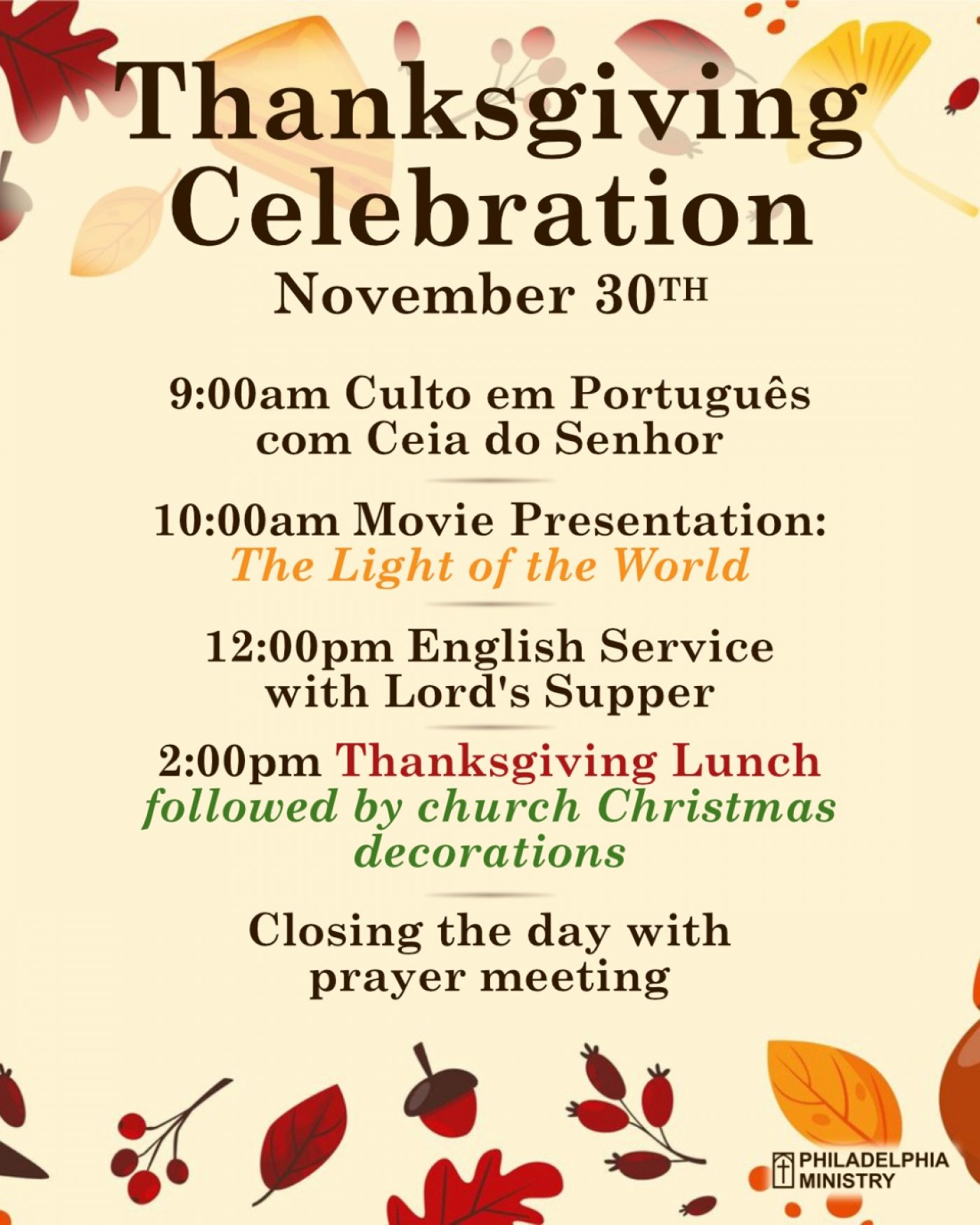 Thanksgiving Day Celebration