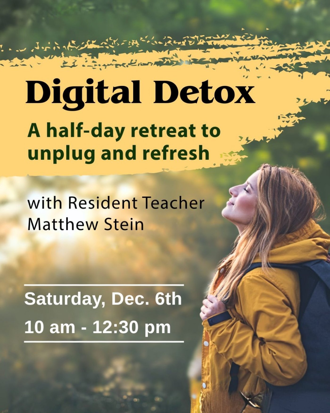 Digital Detox: A half day meditation retreat