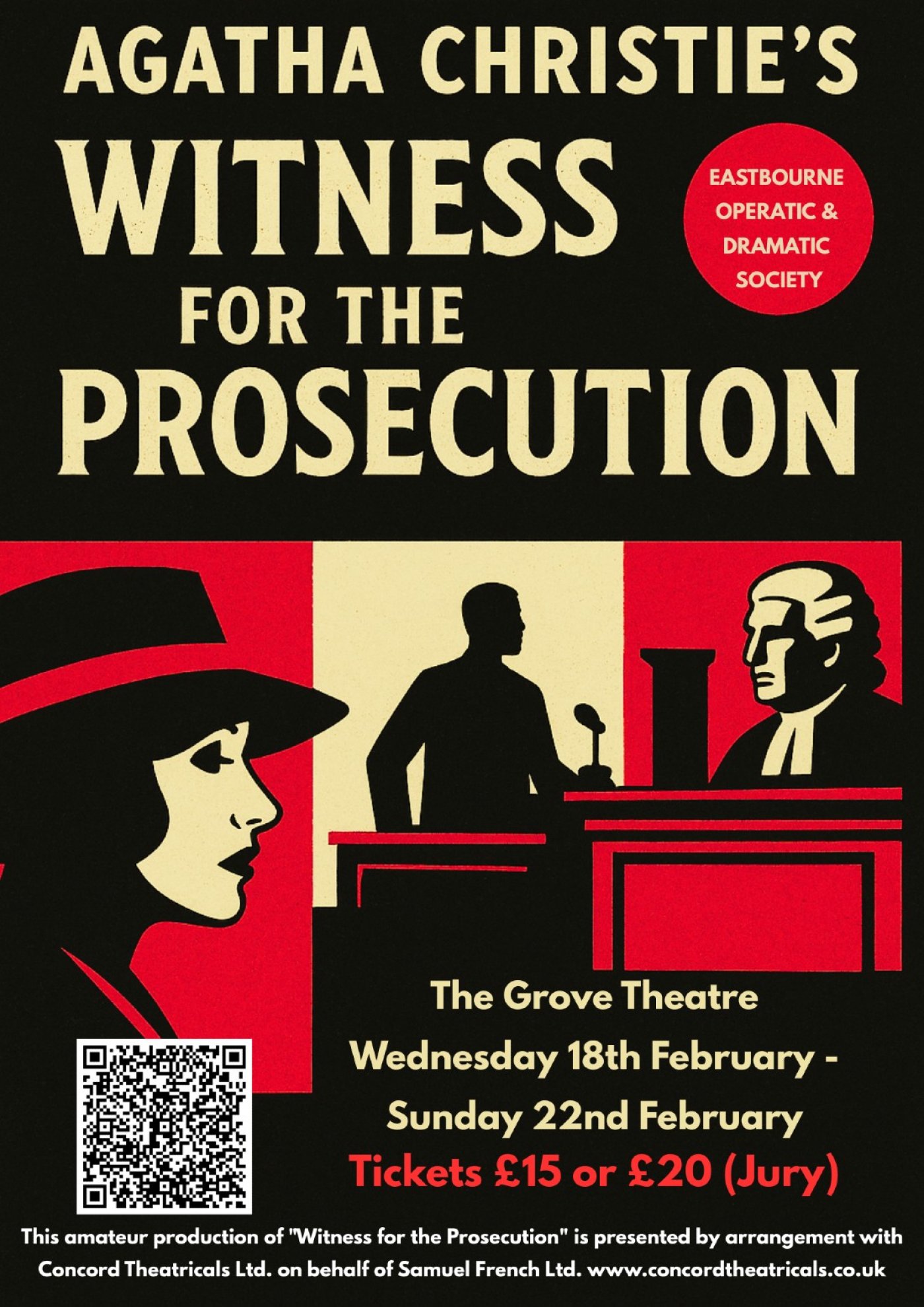 EODS presents - Agatha Christie's classi;  Witness for the Prosecution