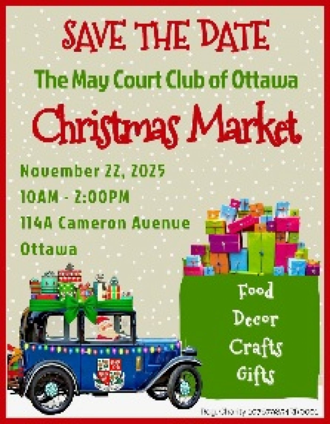 May Court Club of Ottawa CHRISTMAS MARKET