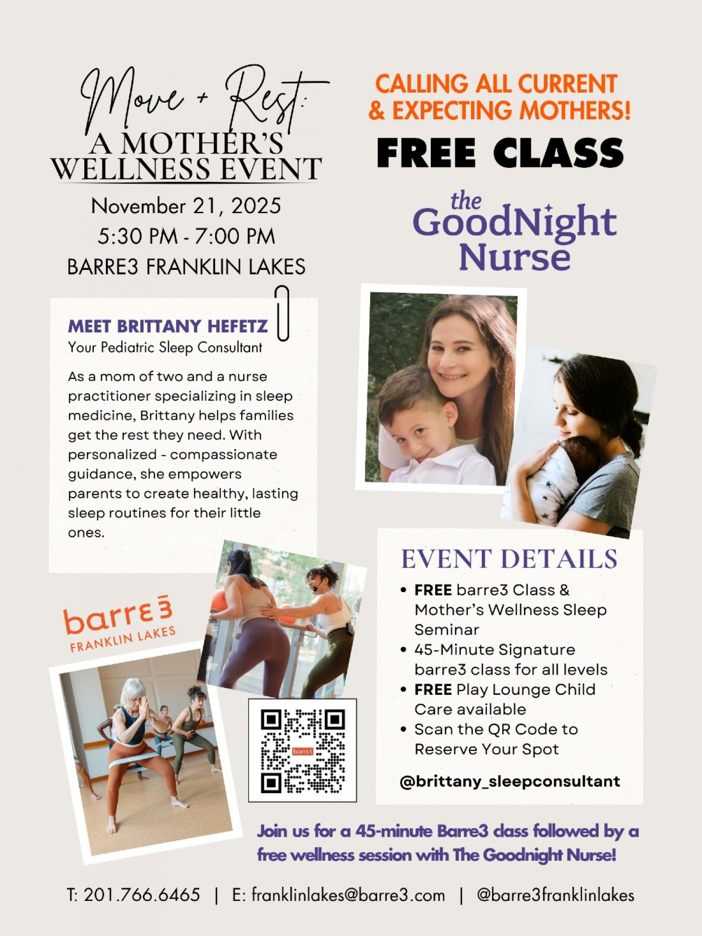 Move + Rest: A Mother\u2019s Wellness Event