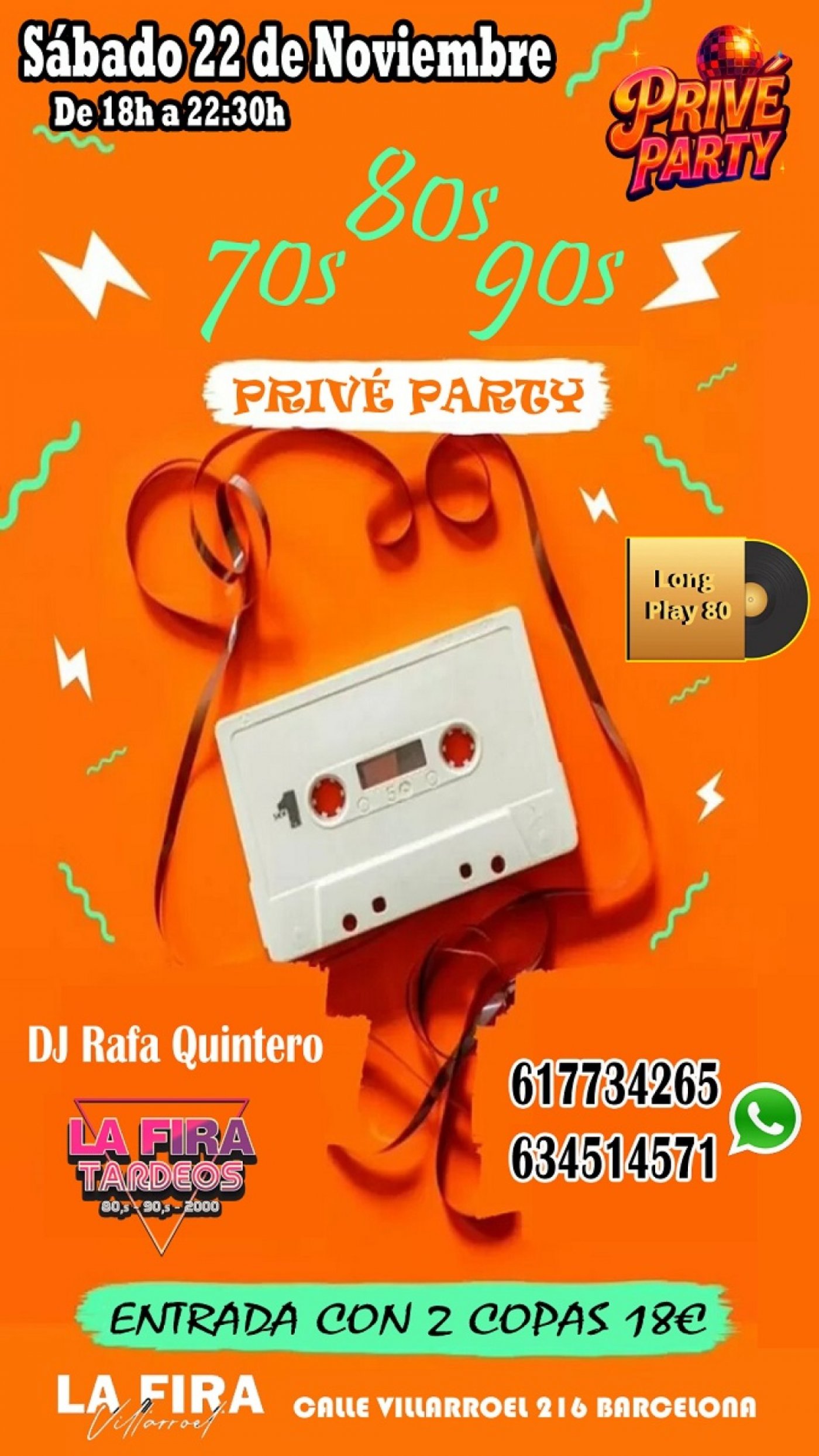 Priv\u00e9 Party La Fira Villarroel 70s 80s 90s