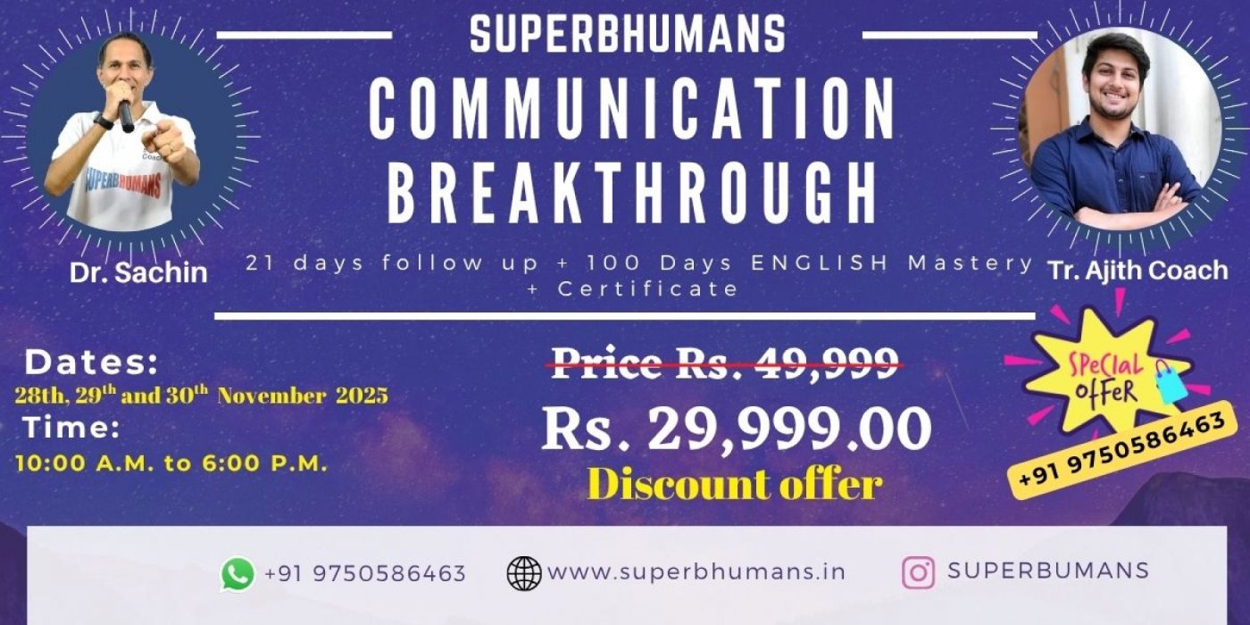 Communication Breakthrough - Speak with confidence + Personality Development