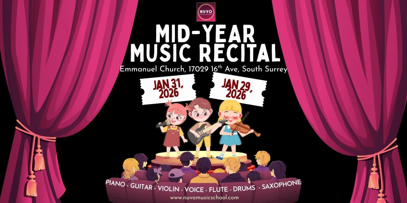 Mid-Year Recital | Piano, Guitar, Voice, Violin, Saxophone, Flute & Drums | Surrey, BC