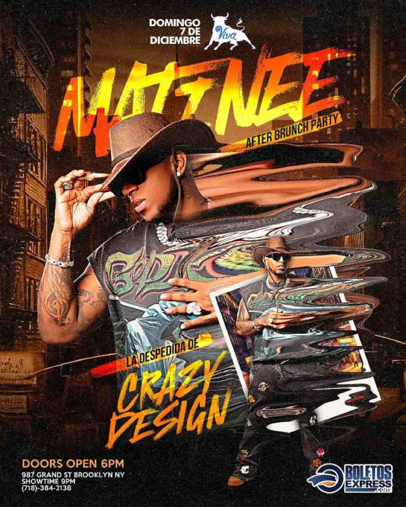 Crazy Design Live at Viva Toro Brooklyn \u2013 Sunday, December 7th