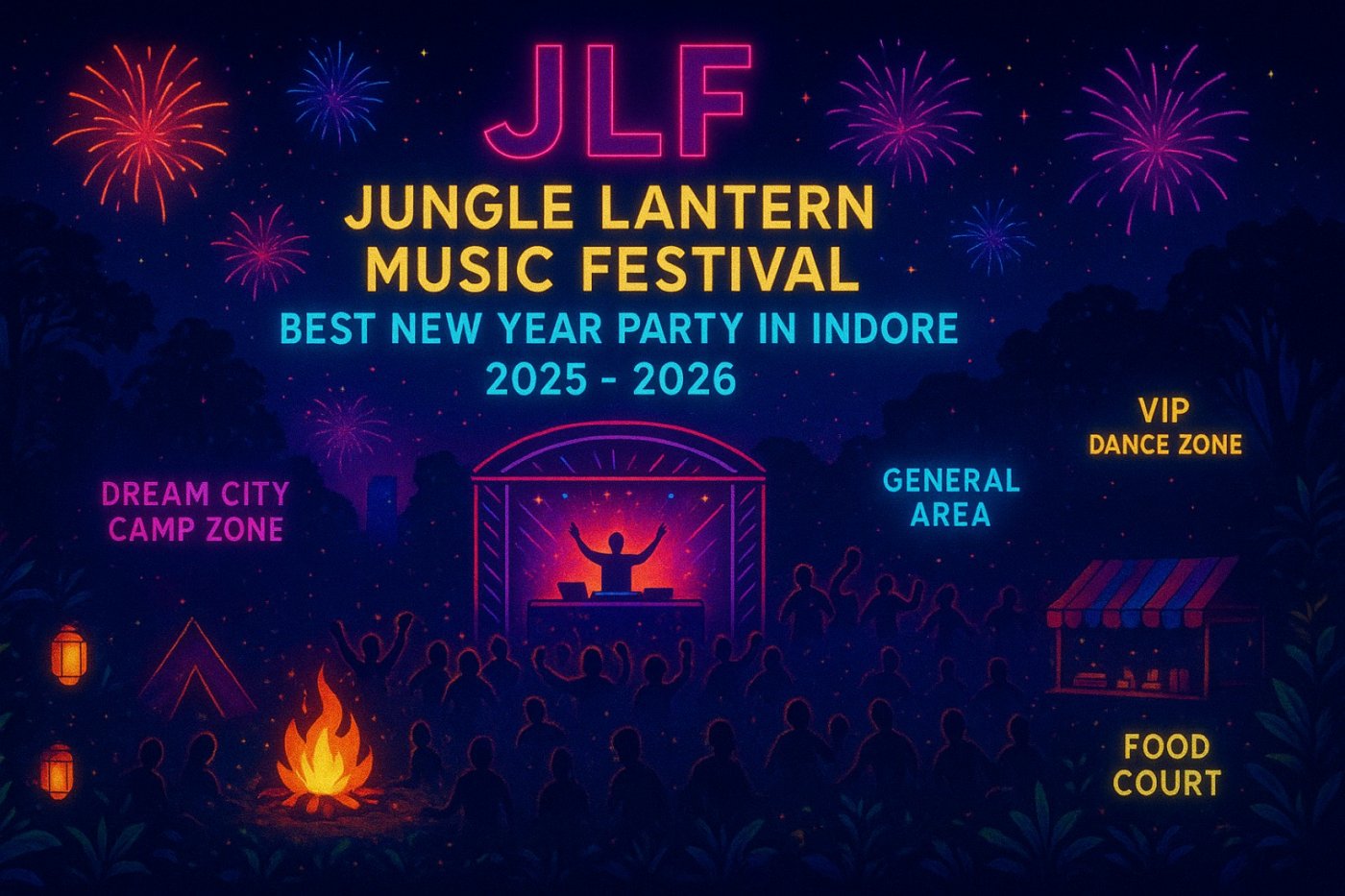 Jungle Lantern Music Festival (JLF) - Best New Year Party in Indore 2025-2026