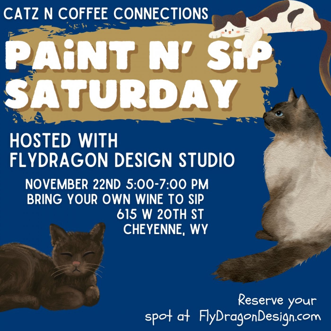 PAINT N' SIP SATURDAY Hosted with FlyDragon Design