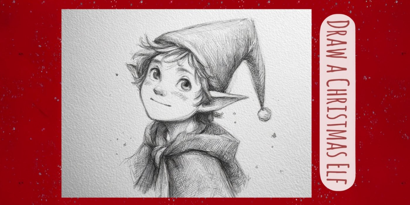 Back to the Basics Realistic Pencil Drawing: Beginner Level 1 - Draw a Christmas Elf