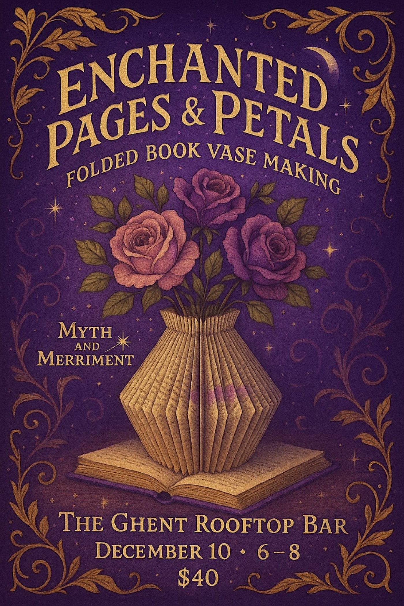 Enchanted Pages and Petals: Folded Book Vase Making