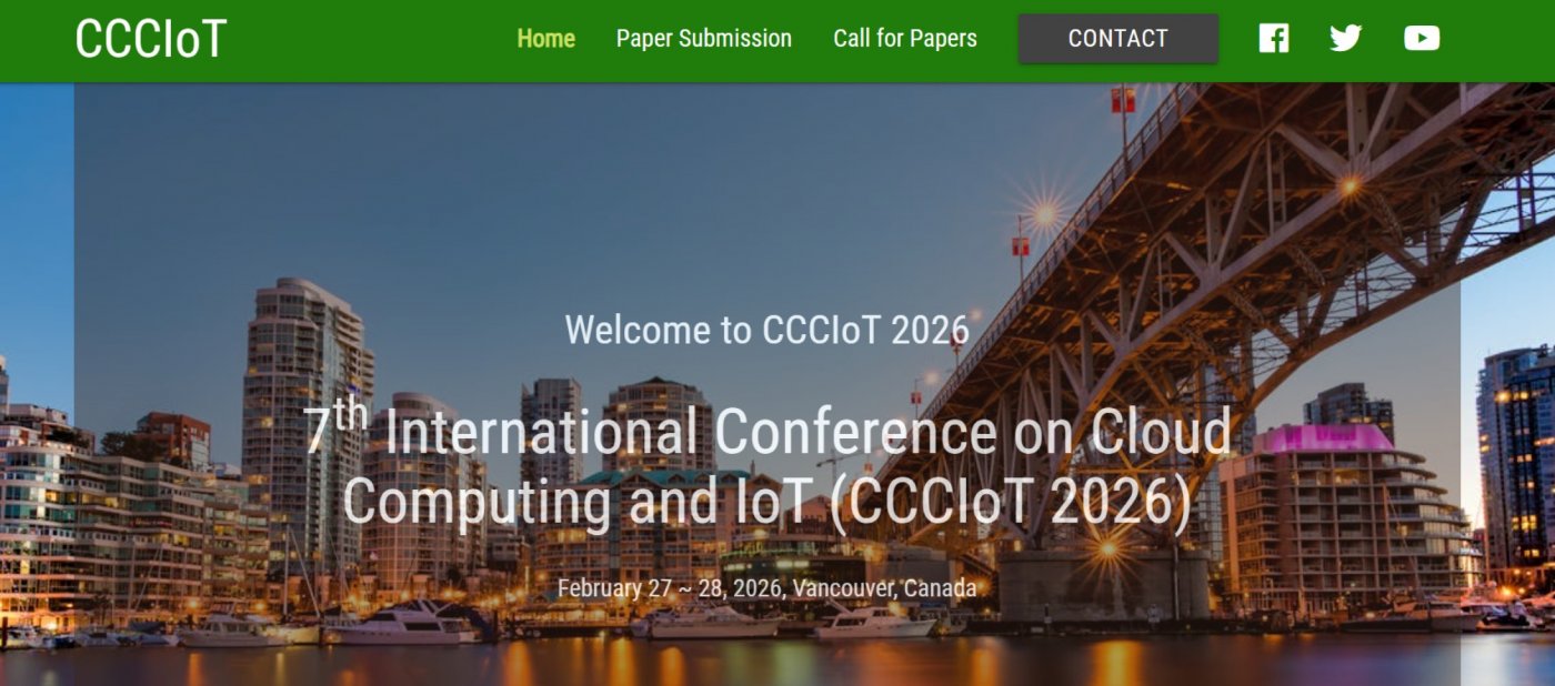 7th International Conference on Cloud Computing and IoT (CCCIoT 2026)