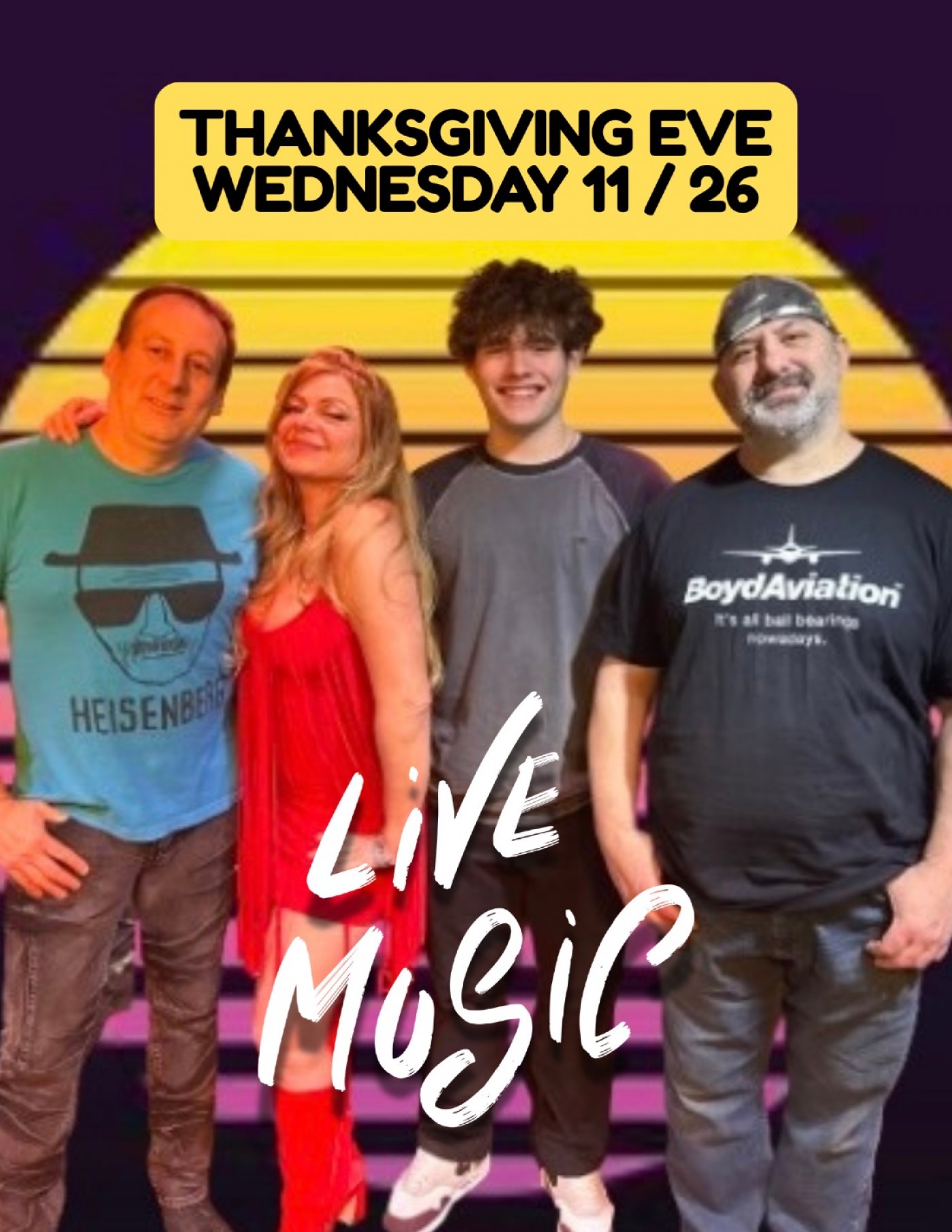 THANKSGIVING EVE BASH IN SKIPPACK, PA. LIVE MUSIC\u2022 LITTLE SISTER BAND at TimeOut\u2022 7-10PM
