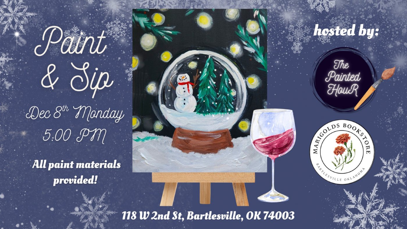 "Winter Snow Globe" Paint & Sip at Marigolds Bookstore