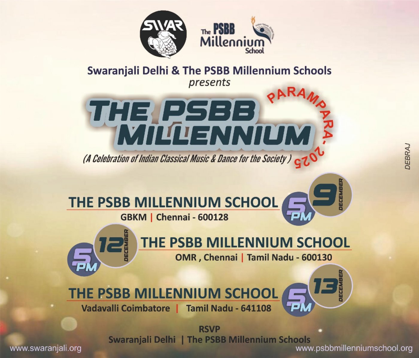 The PSBB Millennium Parampara Series 2025 by Swaranjali