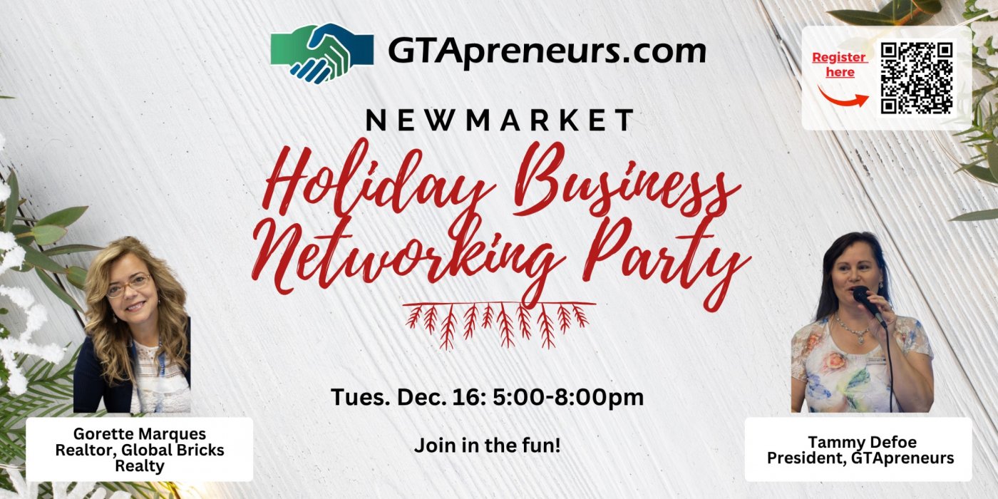 GTApreneurs December 16 Newmarket Holiday Business Networking Party