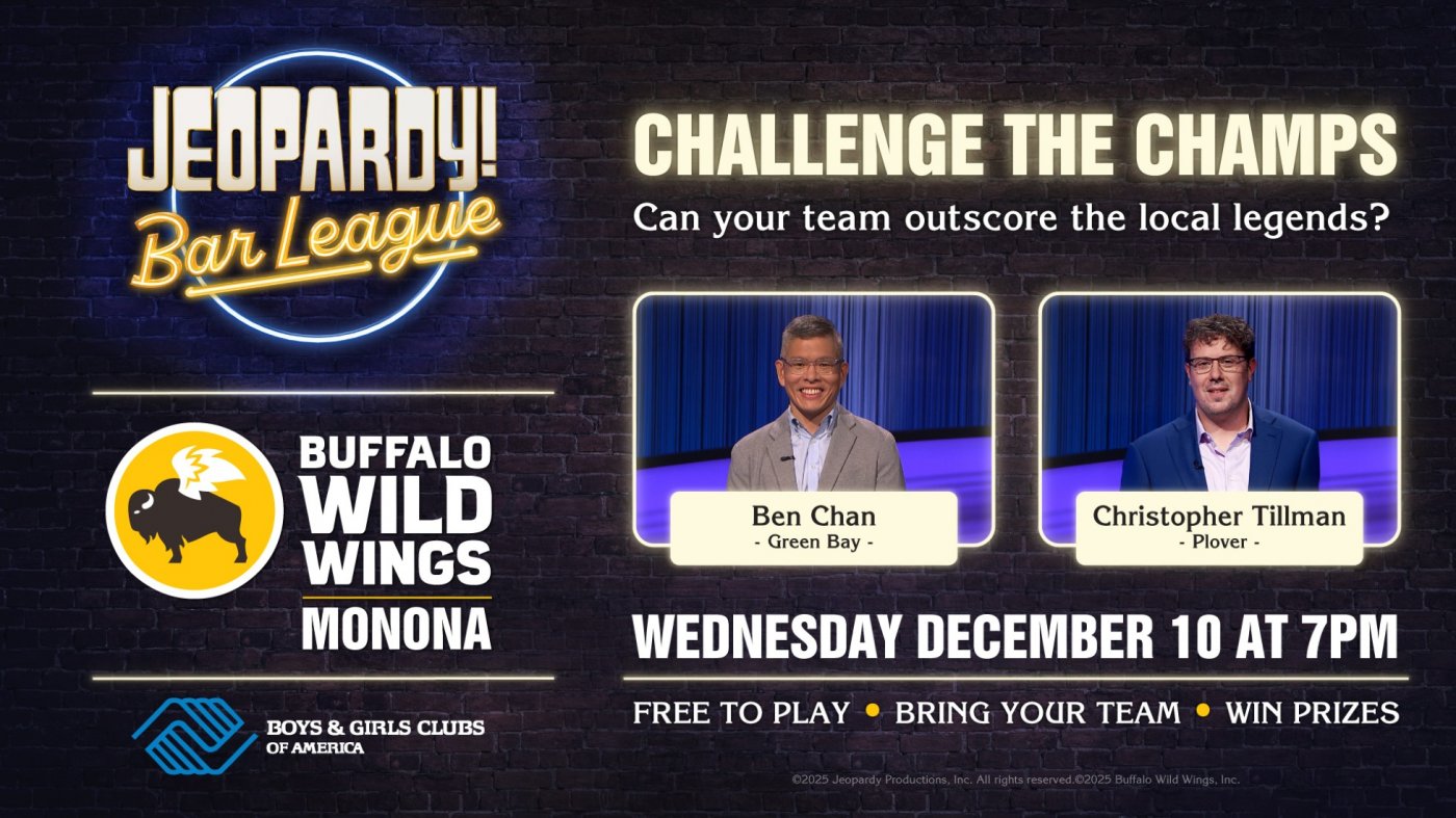Jeopardy! Bar League: Local Teams Take on Jeopardy! Champs in Monona
